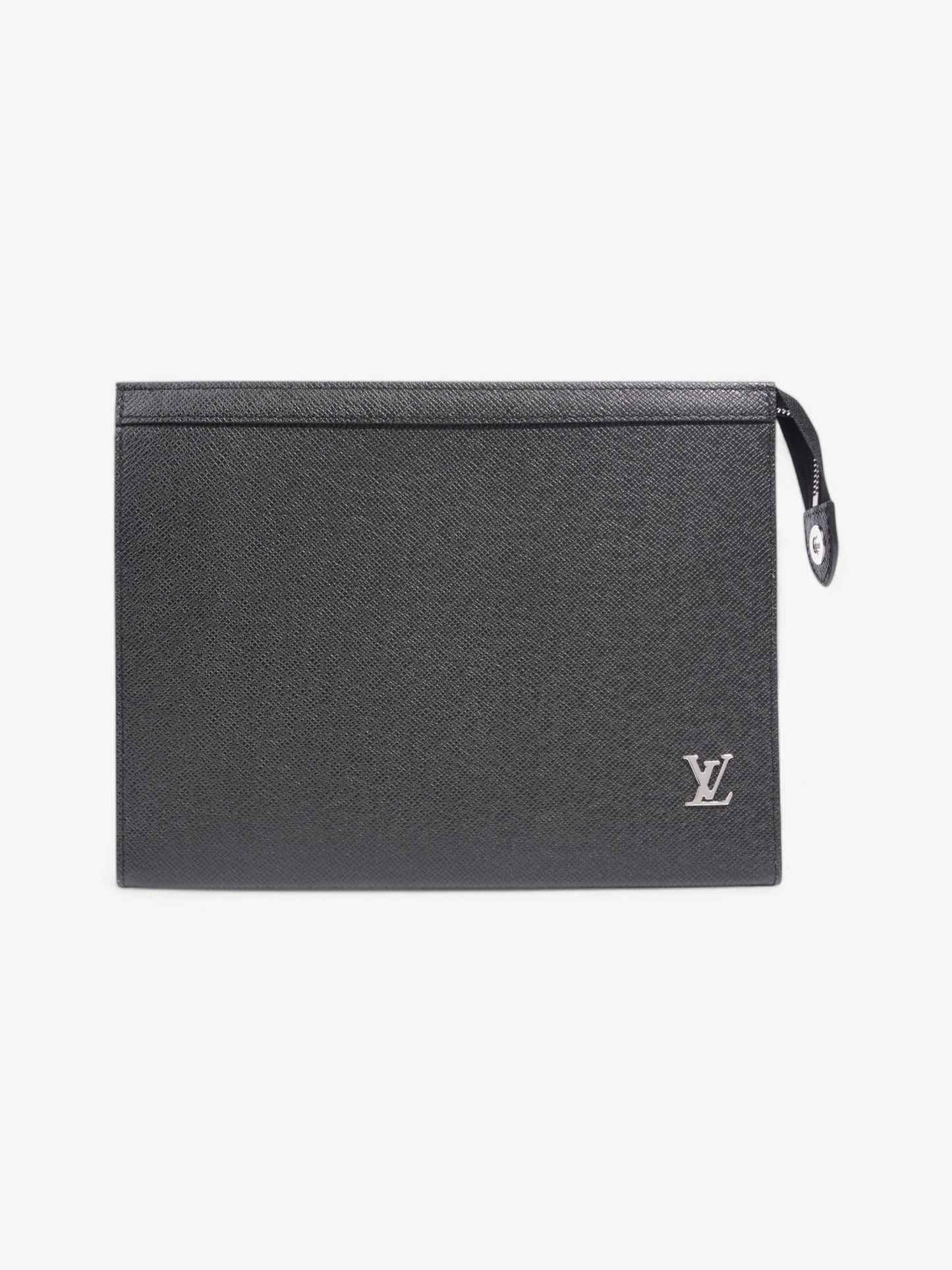 Louis Vuitton Pochette Leather Black Clutch Bag