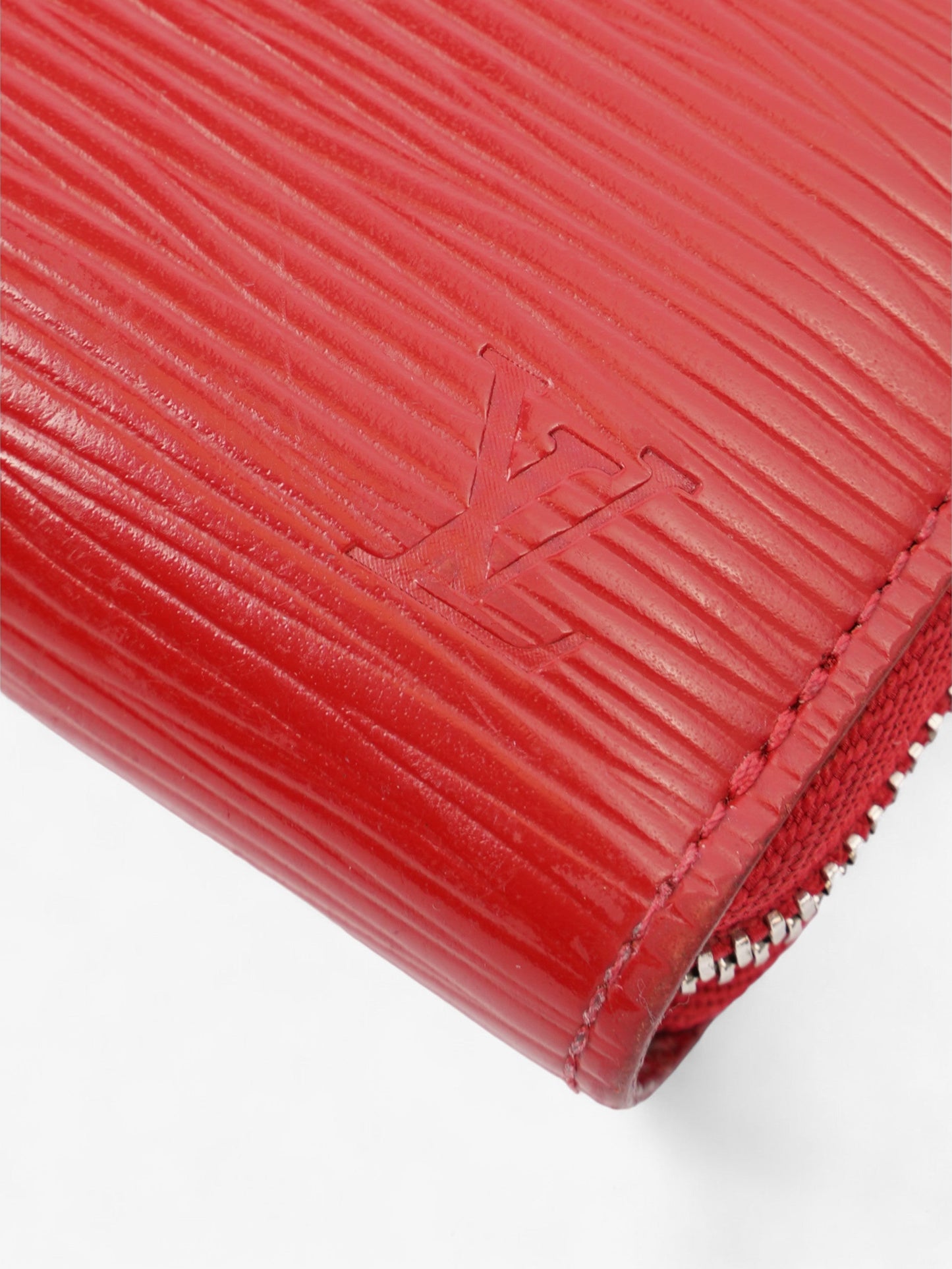 Louis Vuitton Zippy Coin Purse Epi Leather Red Wallet Case