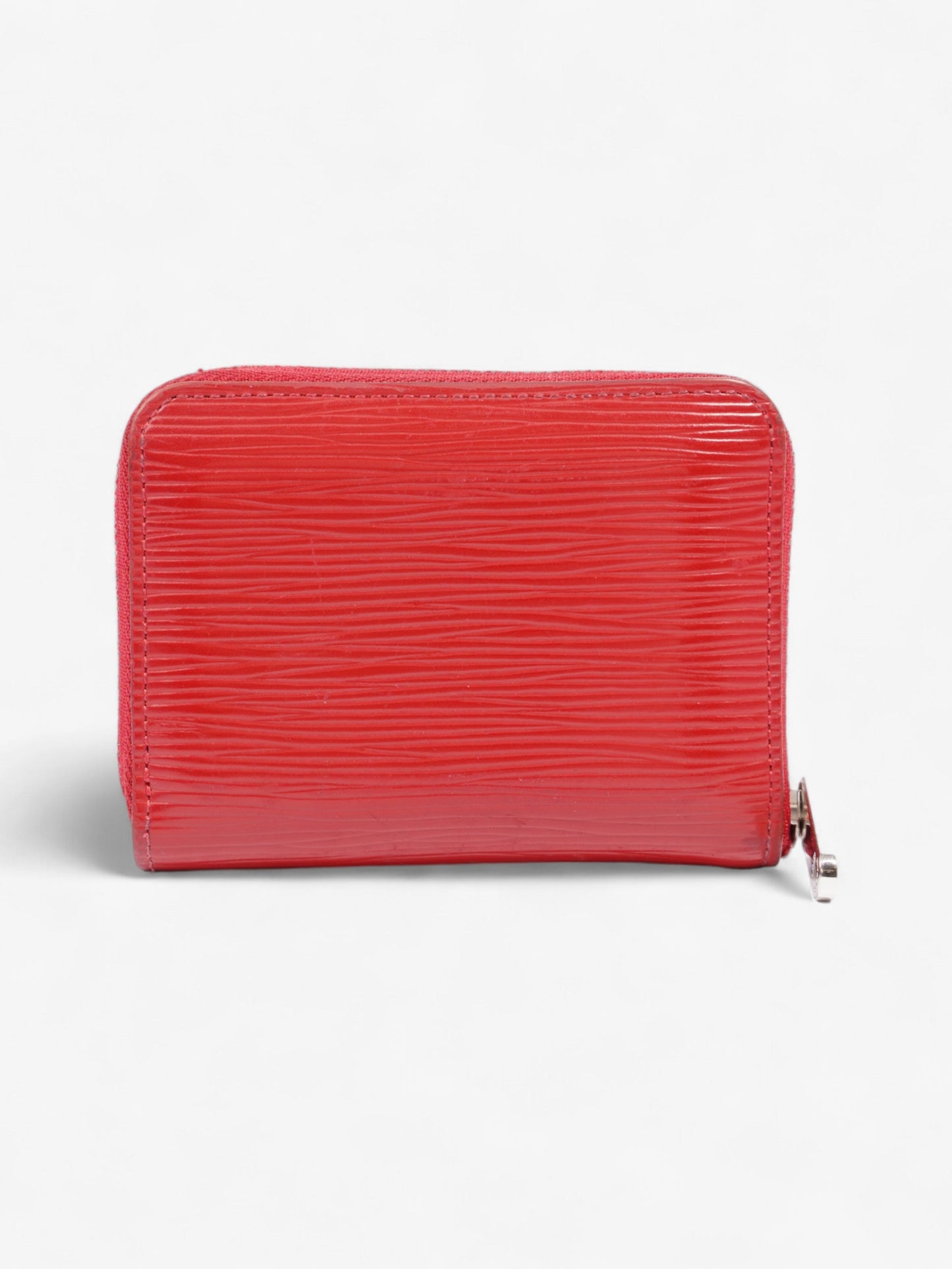 Louis Vuitton Zippy Coin Purse Epi Leather Red Wallet Case