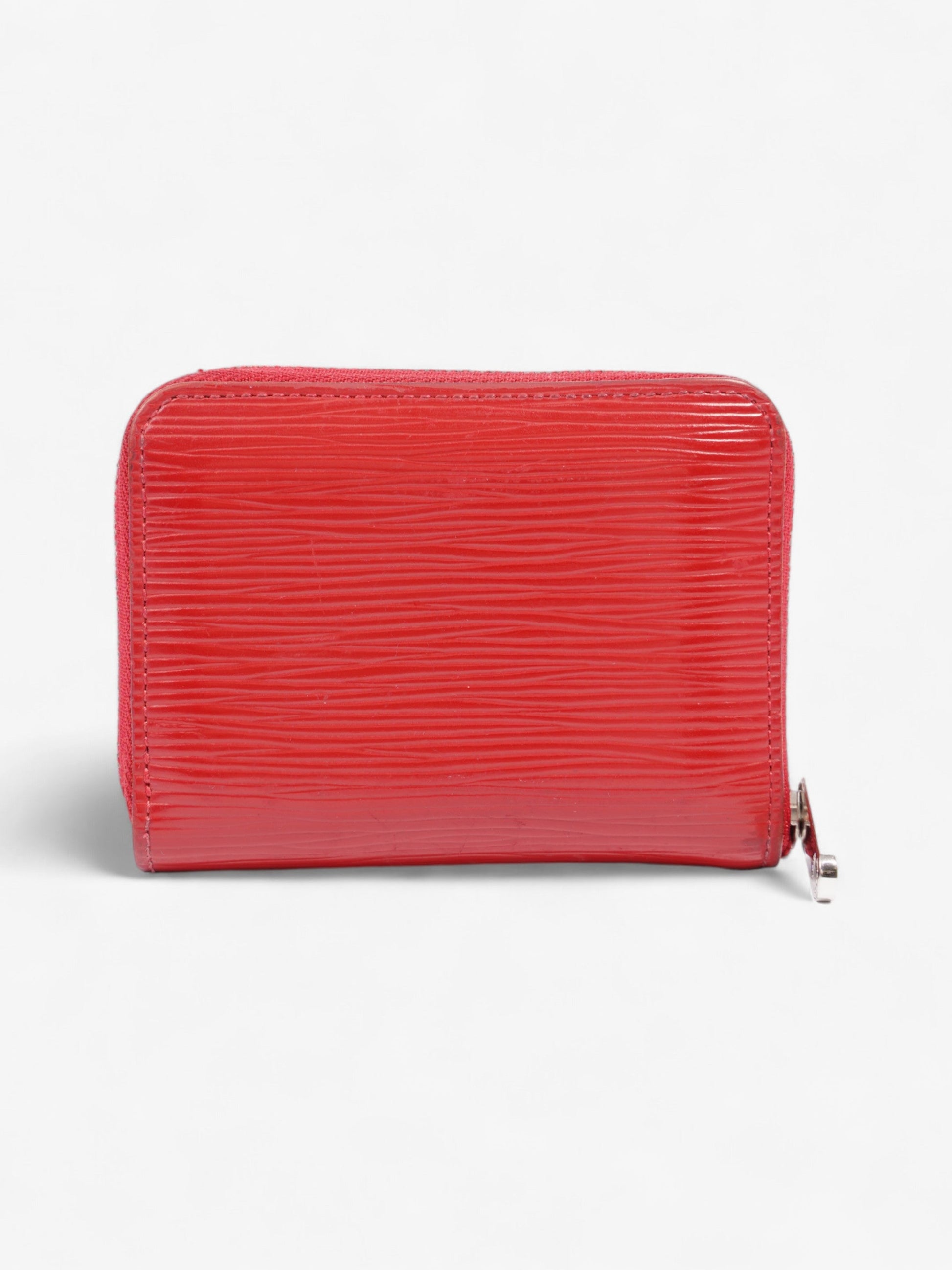 Louis Vuitton Zippy Coin Purse Epi Leather Red Wallet Case