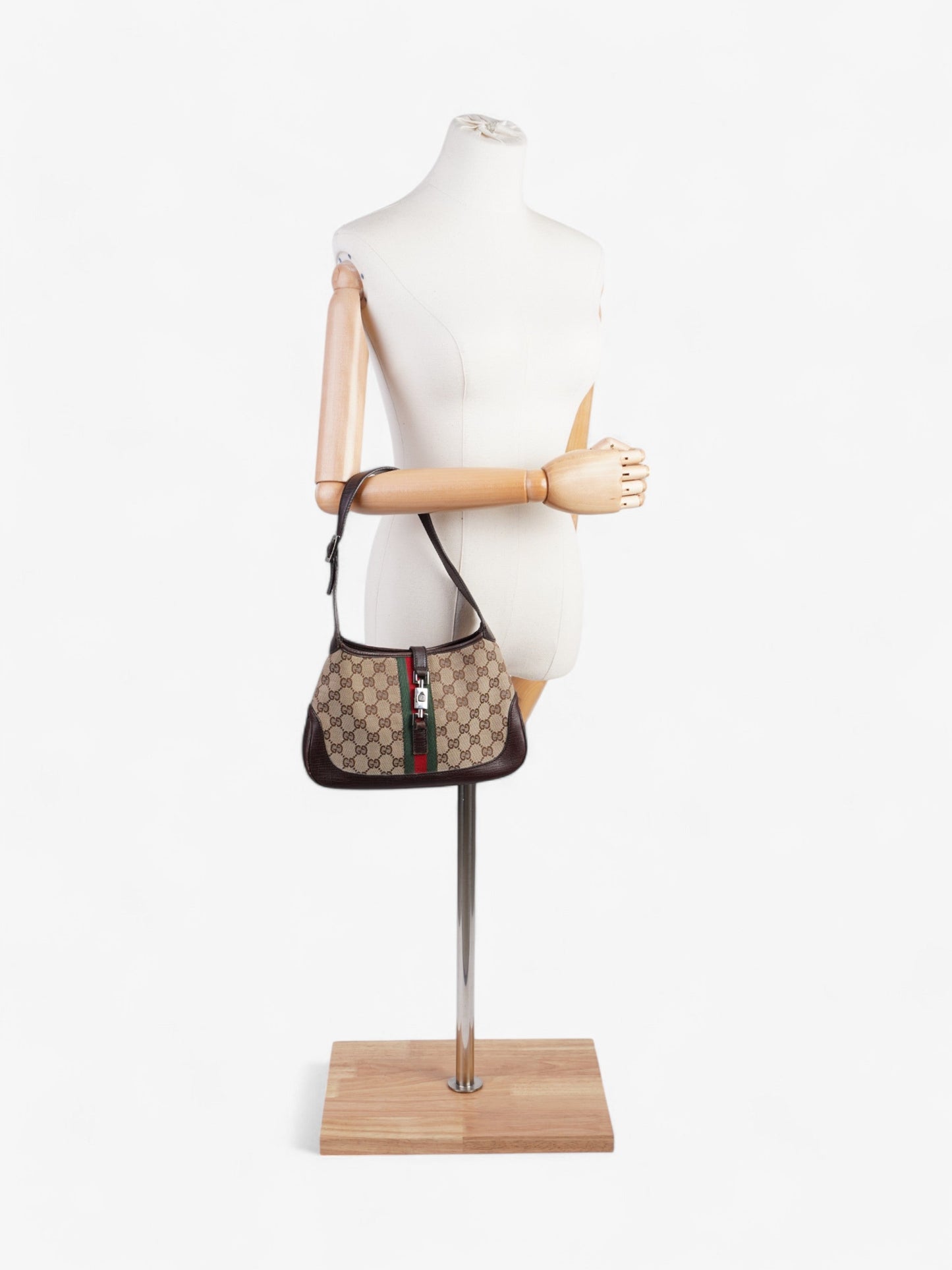 Gucci Jackie Supreme Shoulder Bag Canvas Red Red Canvas