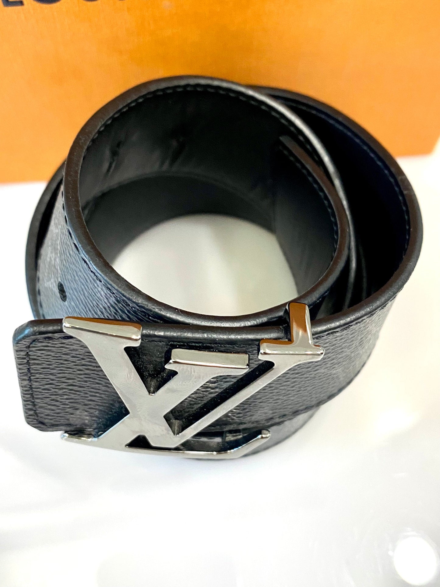 Louis Vuitton ECLIPSE 40MM INITIALS BELT Monogram Calfskin