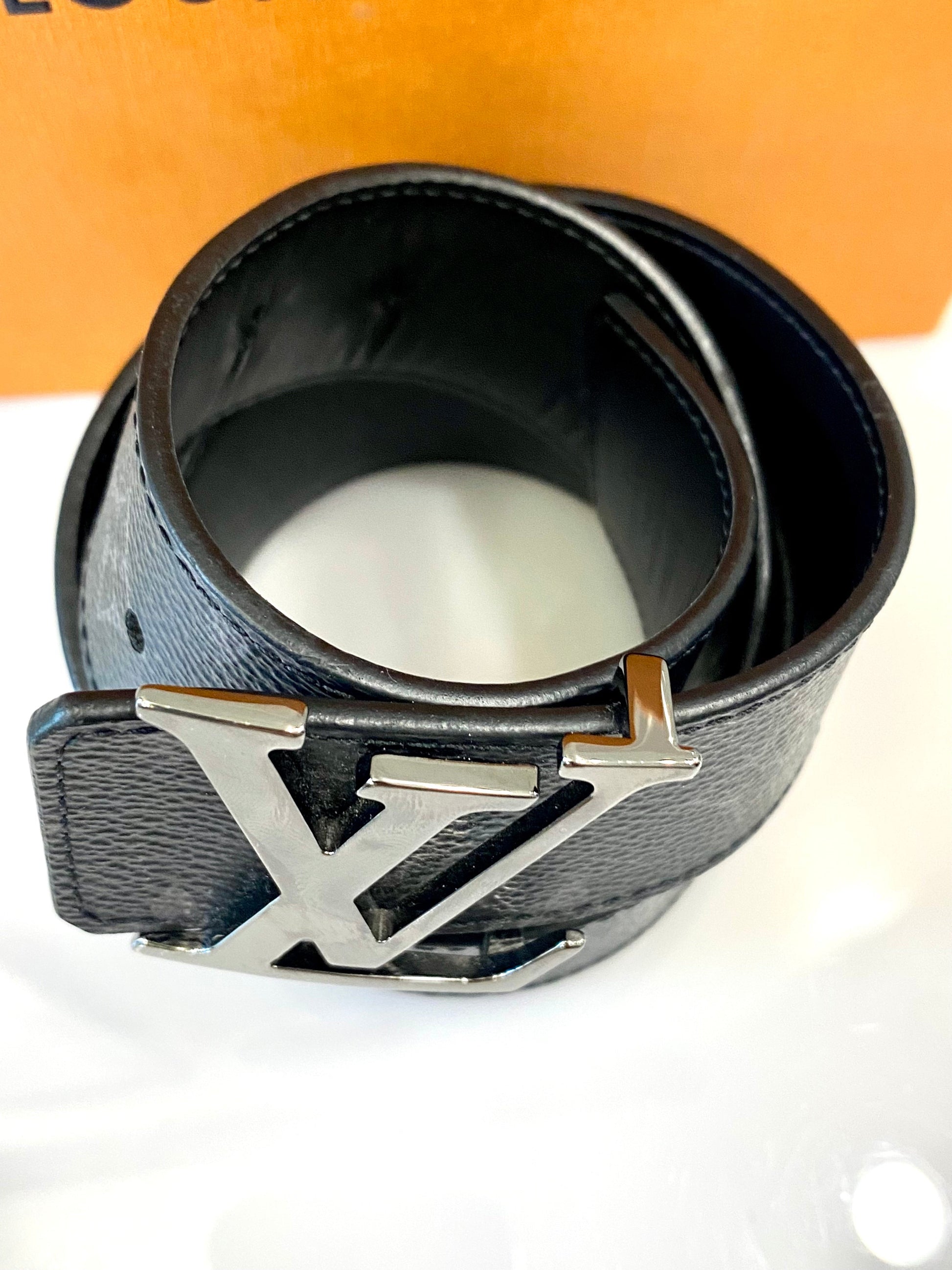 Louis Vuitton ECLIPSE 40MM INITIALS BELT Monogram Calfskin
