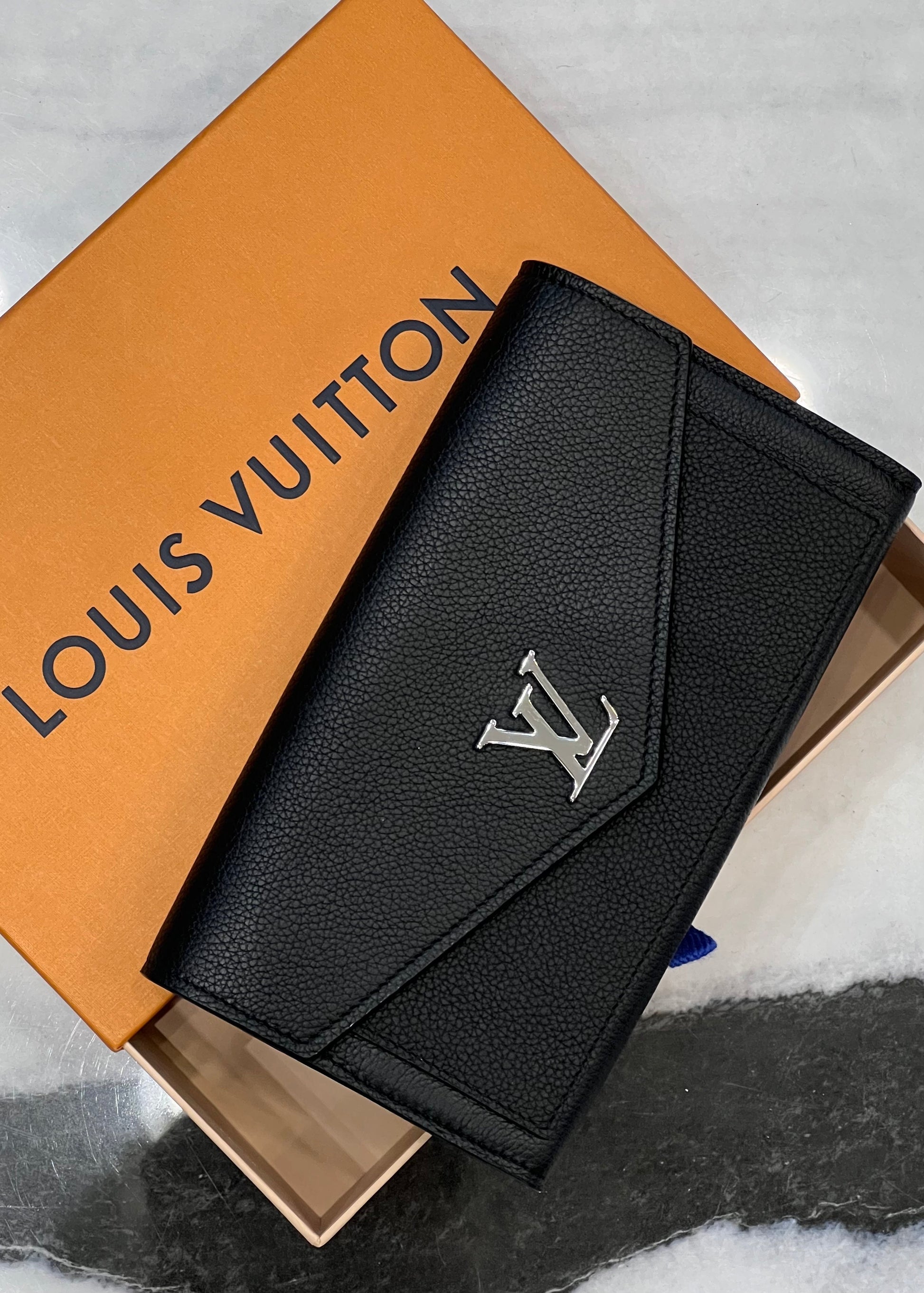 Louis Vuitton MY LOCKME Leather Calfskin Wallet Case