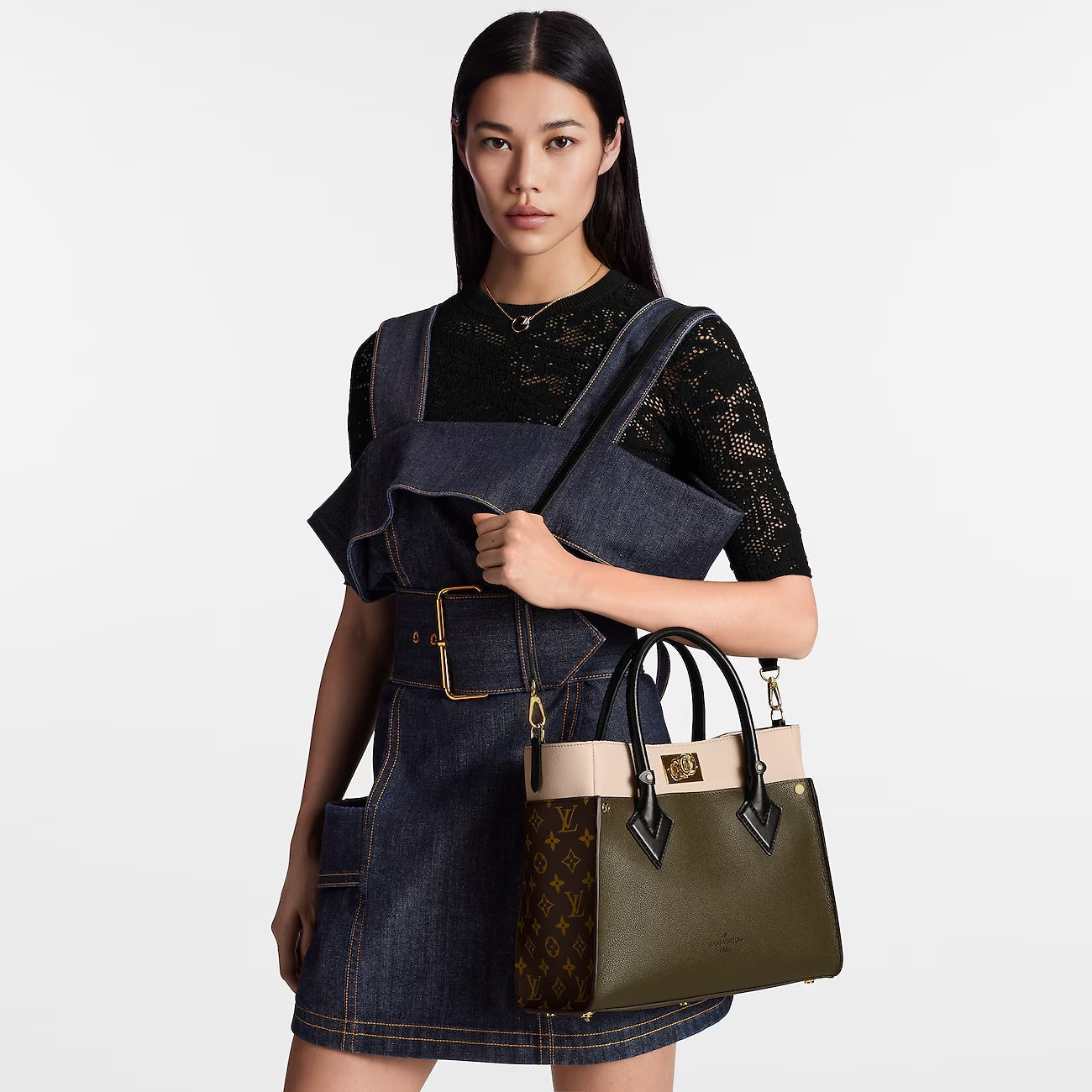 Louis Vuitton ON MY SIDE MM Monogram Calfskin Tote Bag