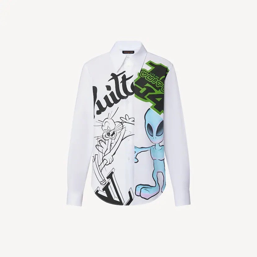 Louis Vuitton CARTOON ALIEN GRAPHIC BUTTON DOWN Apparel