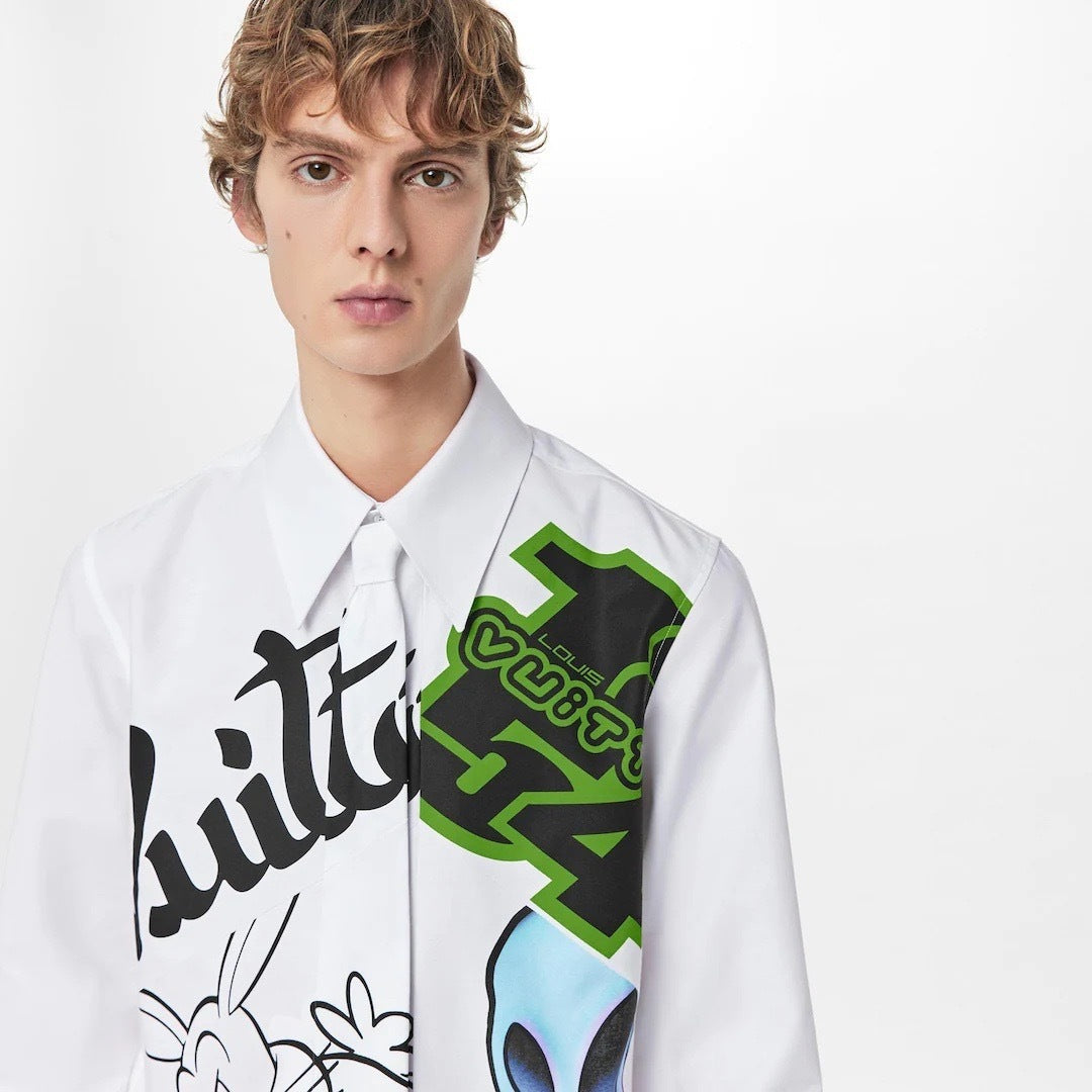 Louis Vuitton CARTOON ALIEN GRAPHIC BUTTON DOWN Apparel