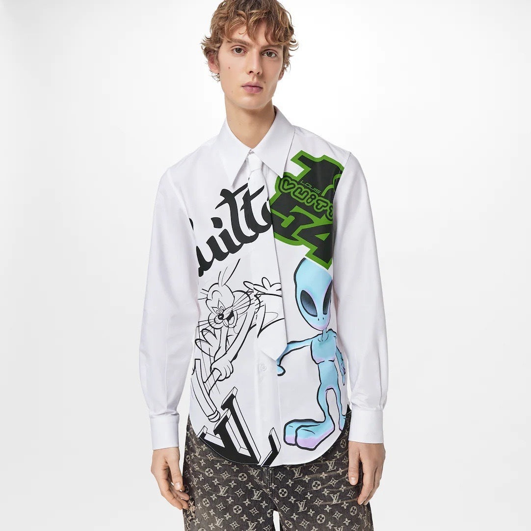 Louis Vuitton CARTOON ALIEN GRAPHIC BUTTON DOWN Apparel
