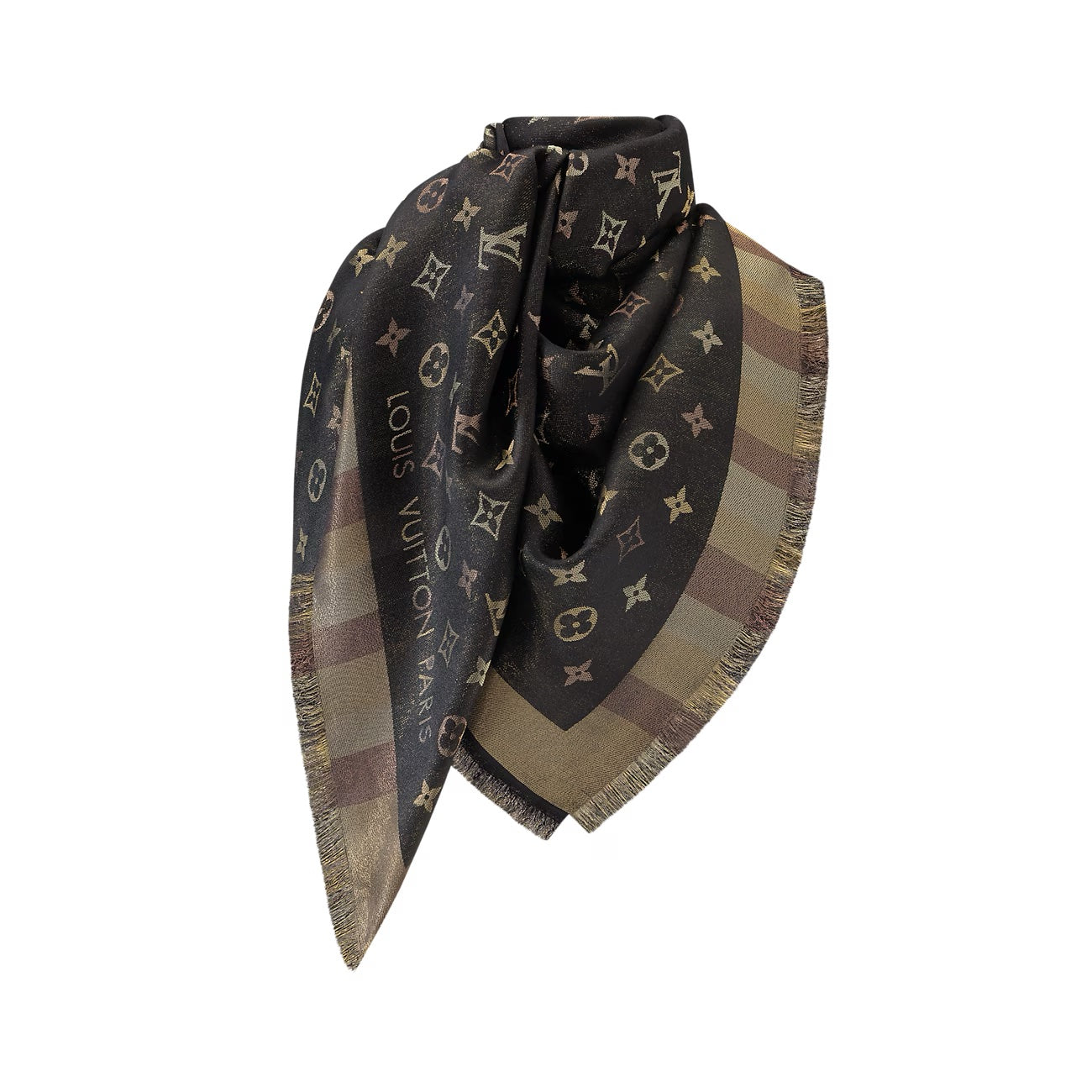 Louis Vuitton CHALE SO SHINE SILK SCARF Monogram