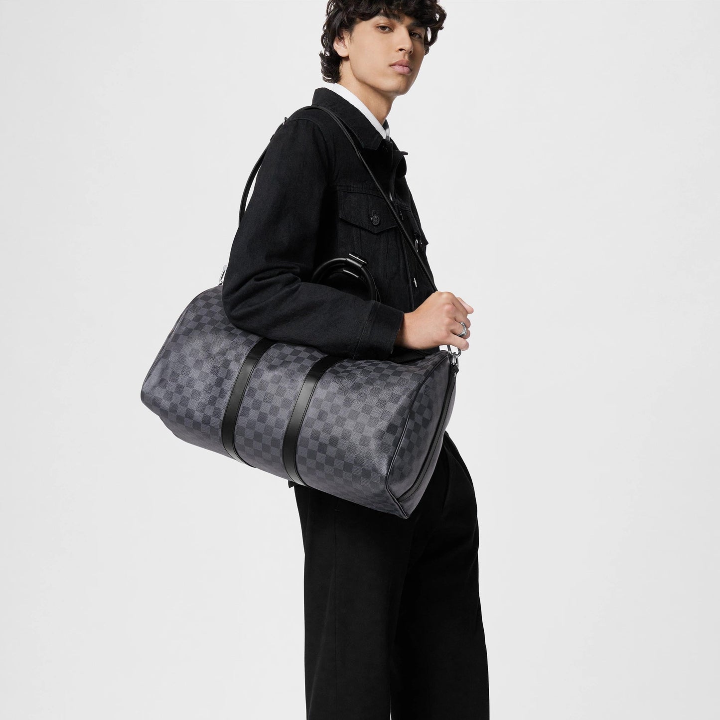 Louis Vuitton GRAPHITE KEEPALL BANDOULIÈRE 45 Damier Travel Bag Bag 1