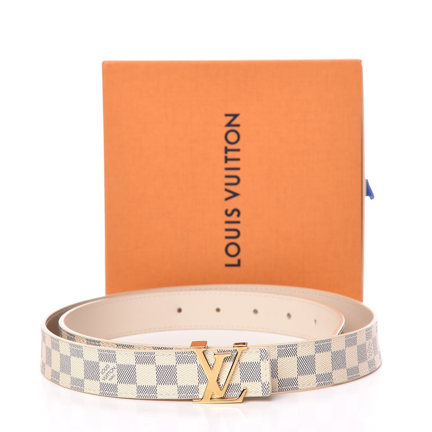 Louis Vuitton AZUR 30MM INITIALS BELT Damier