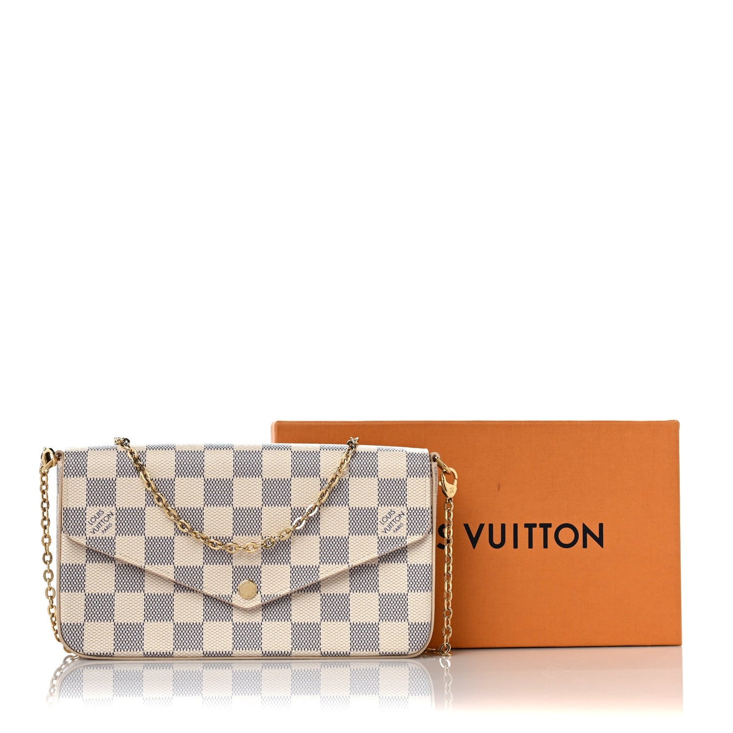 Louis Vuitton AZUR FÉLICIE POCHETTE Damier Clutch Bag