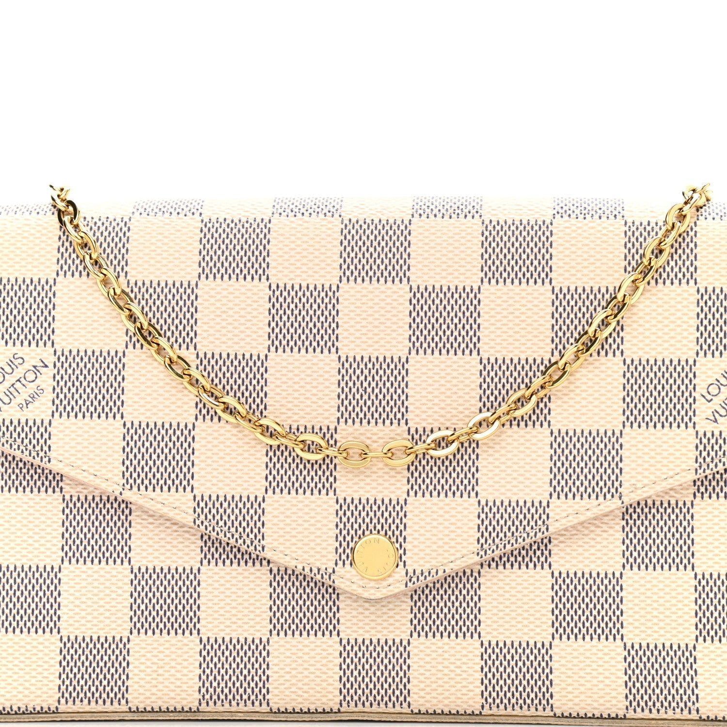 Louis Vuitton AZUR FÉLICIE POCHETTE Damier Clutch Bag
