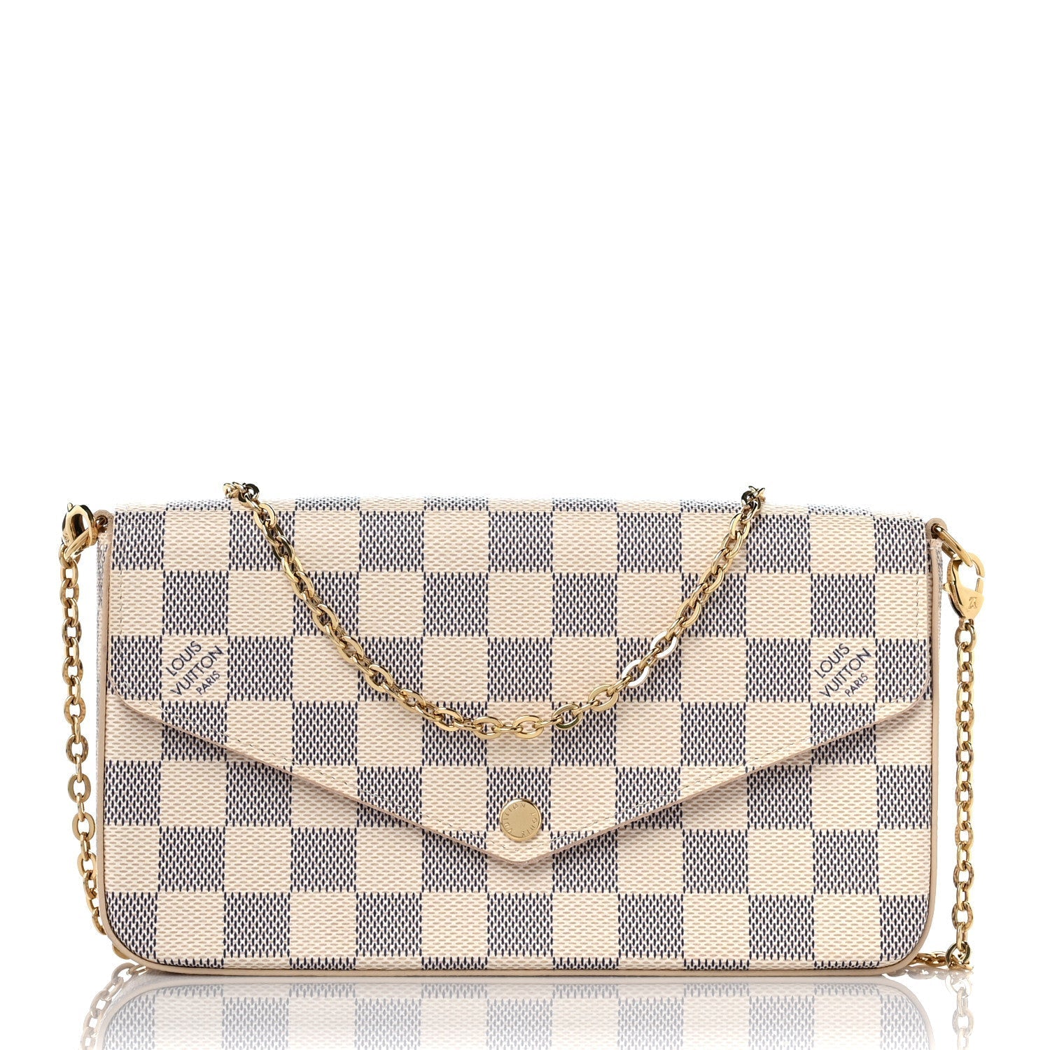 Louis Vuitton AZUR FÉLICIE POCHETTE Damier Clutch Bag