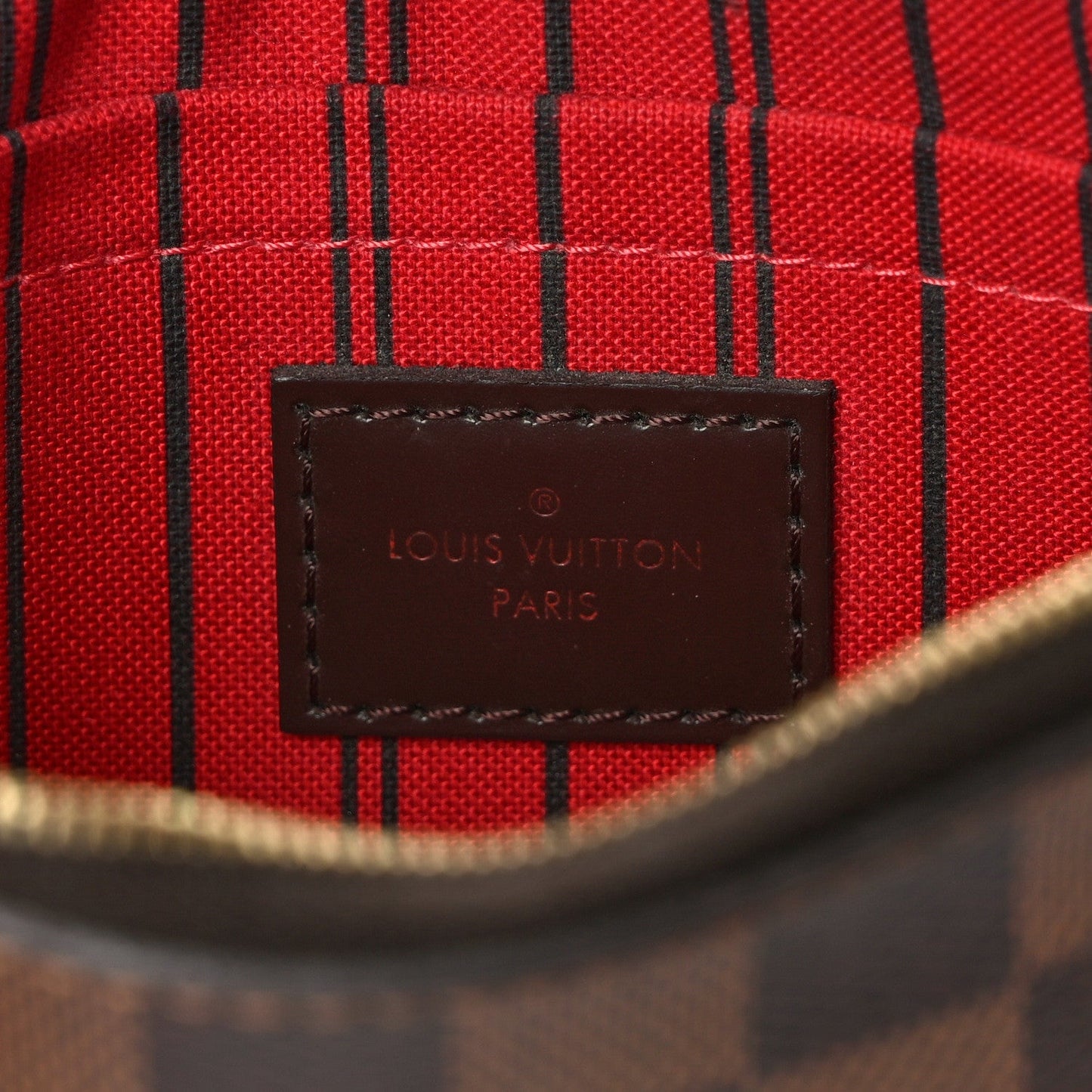 Louis Vuitton EBENE POCHETTE Damier Neverfull Tote Bag