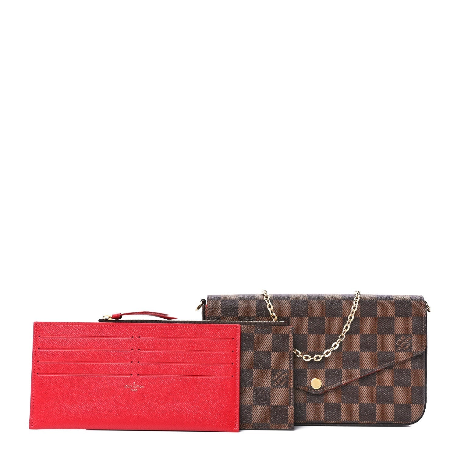 Louis Vuitton EBENE FELICIE POCHETTE Damier Wallet Case