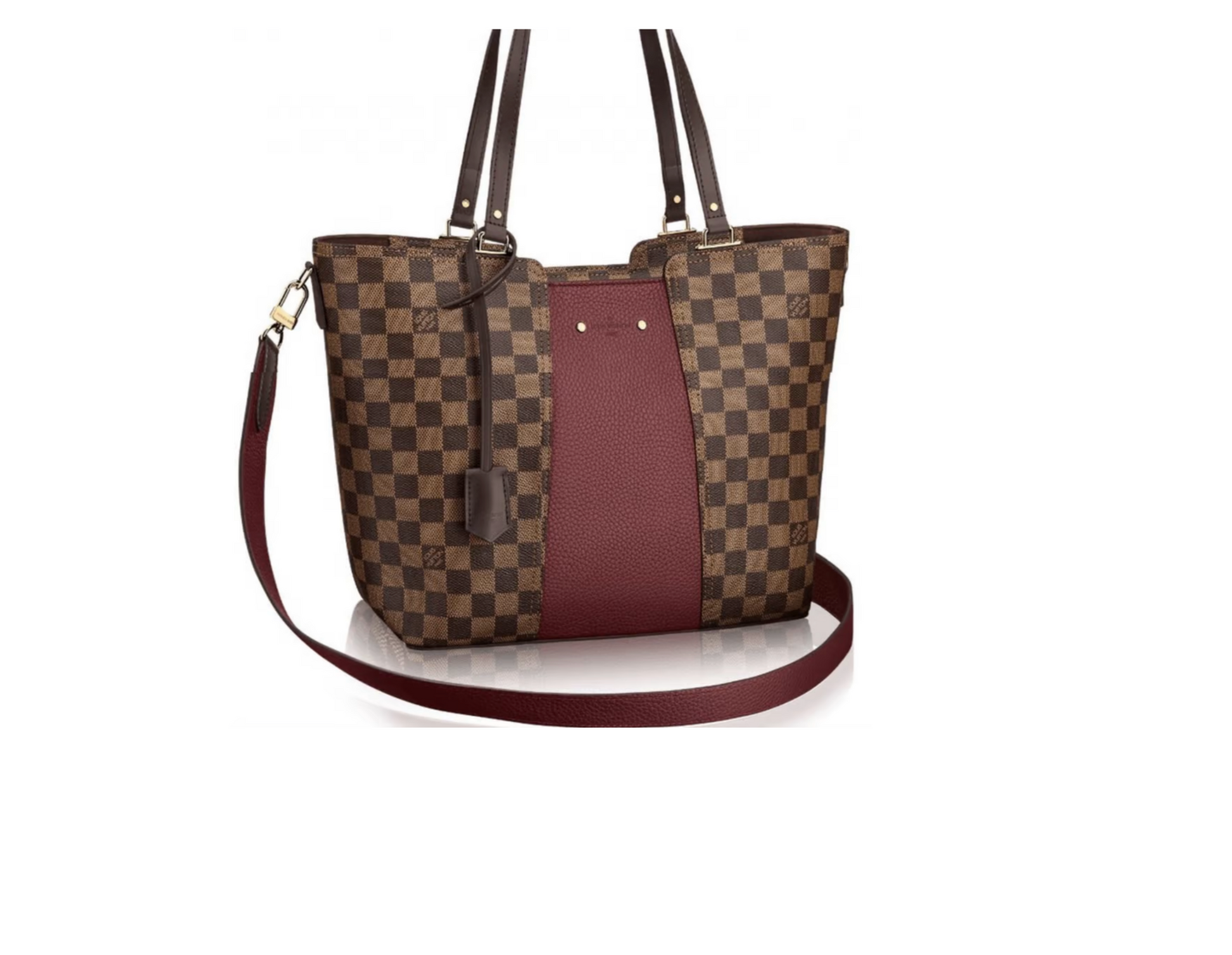 Louis Vuitton EBENE JERSEY BORDEAUX Damier Tote Bag