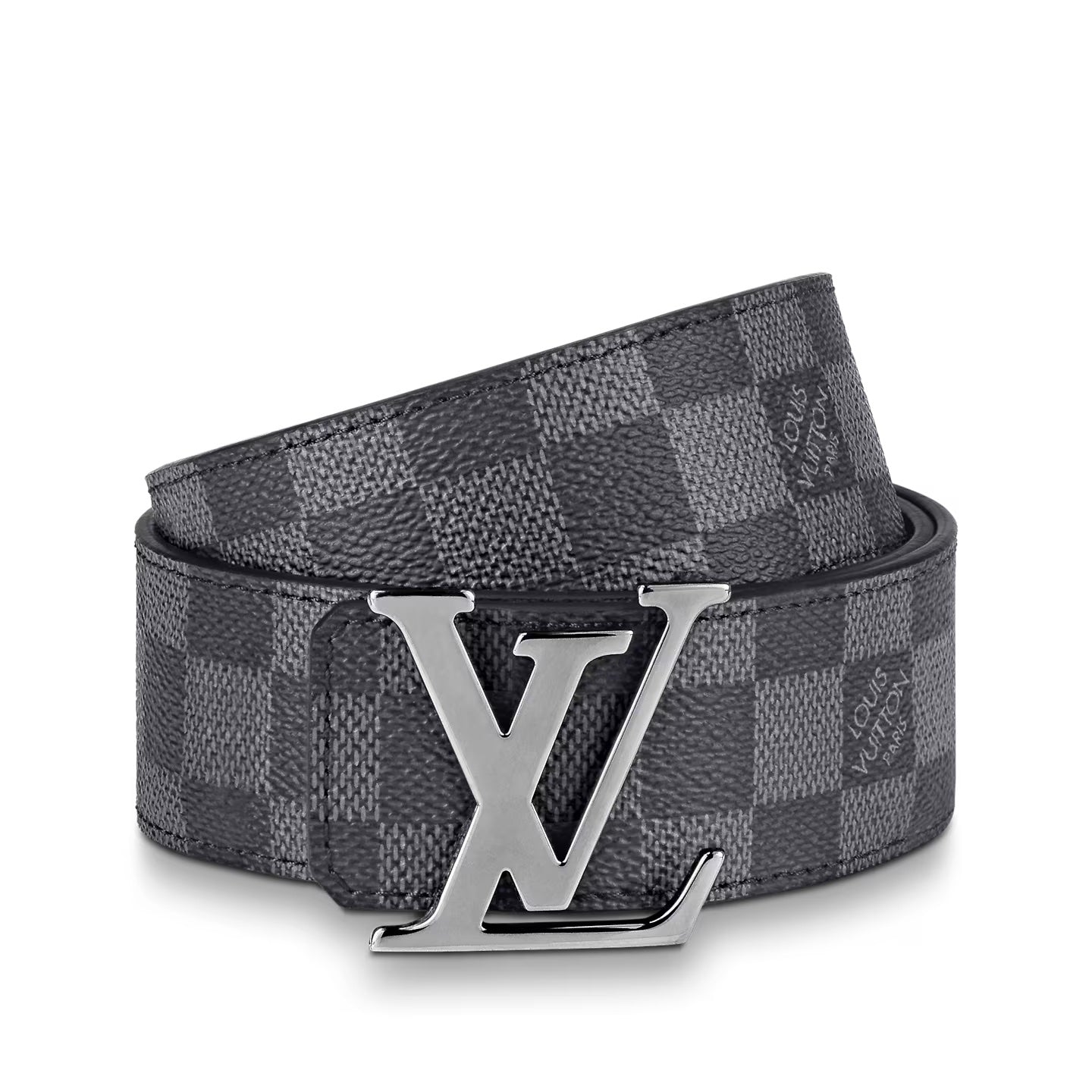 Louis Vuitton INITIALS DAMIER GRAPHITE Belt Graphite Belt