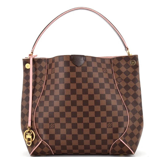 Louis Vuitton EBENE CAISSA HOBO ROSE Damier Shoulder Bag