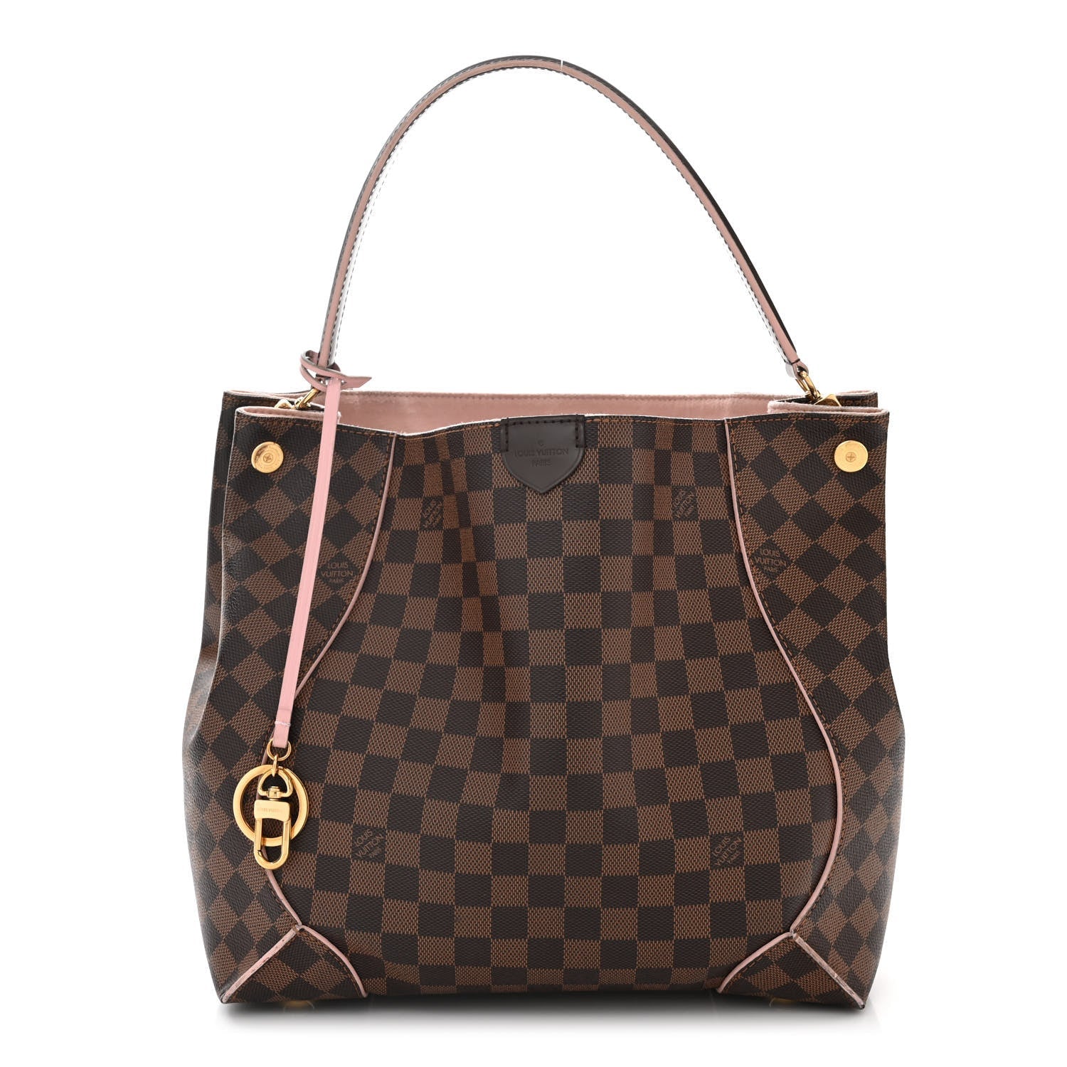 Louis Vuitton EBENE CAISSA HOBO ROSE Damier Shoulder Bag