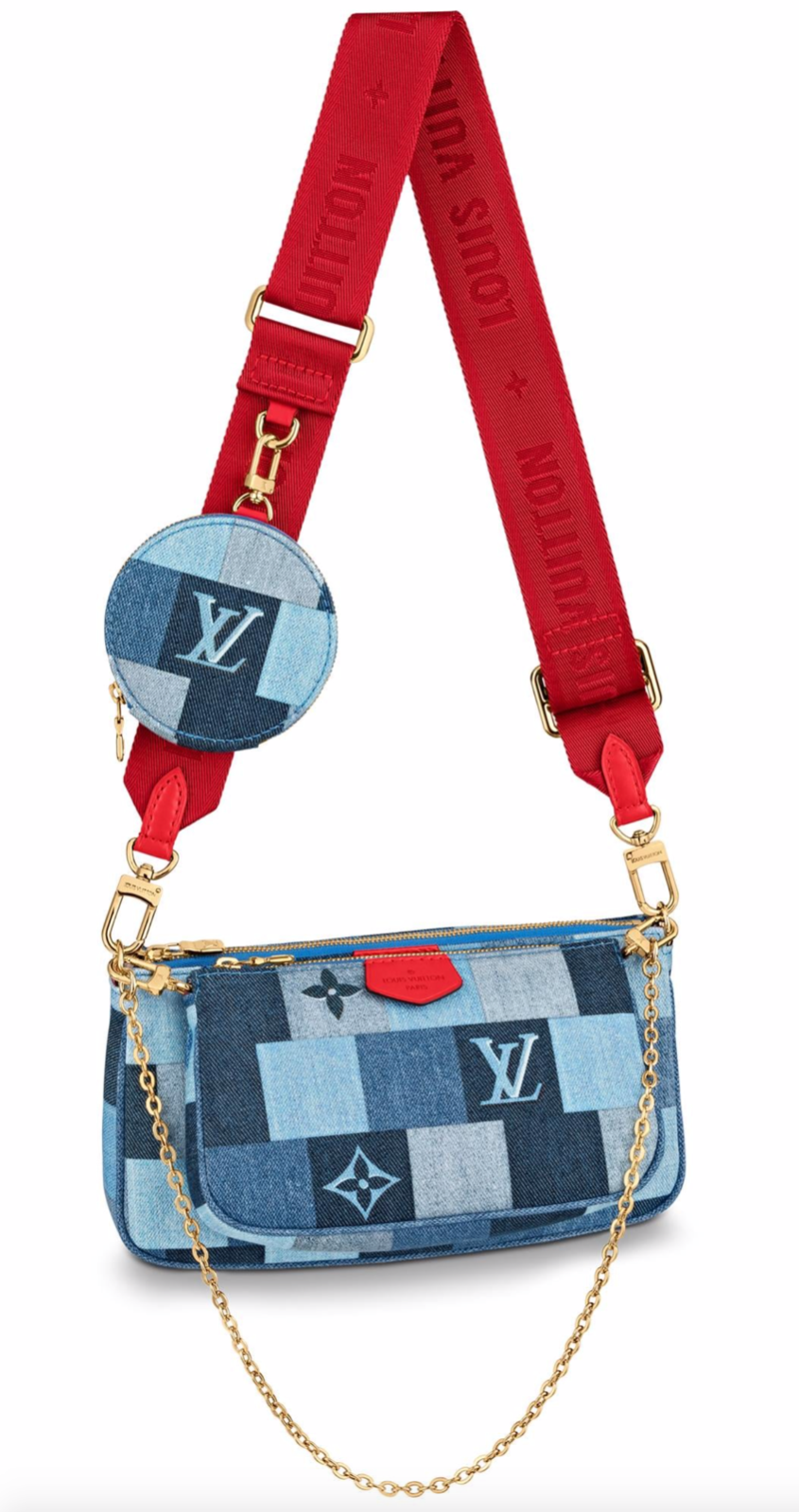Louis Vuitton DENIM MULTI POCHETTE Monogram Damier Clutch Bag