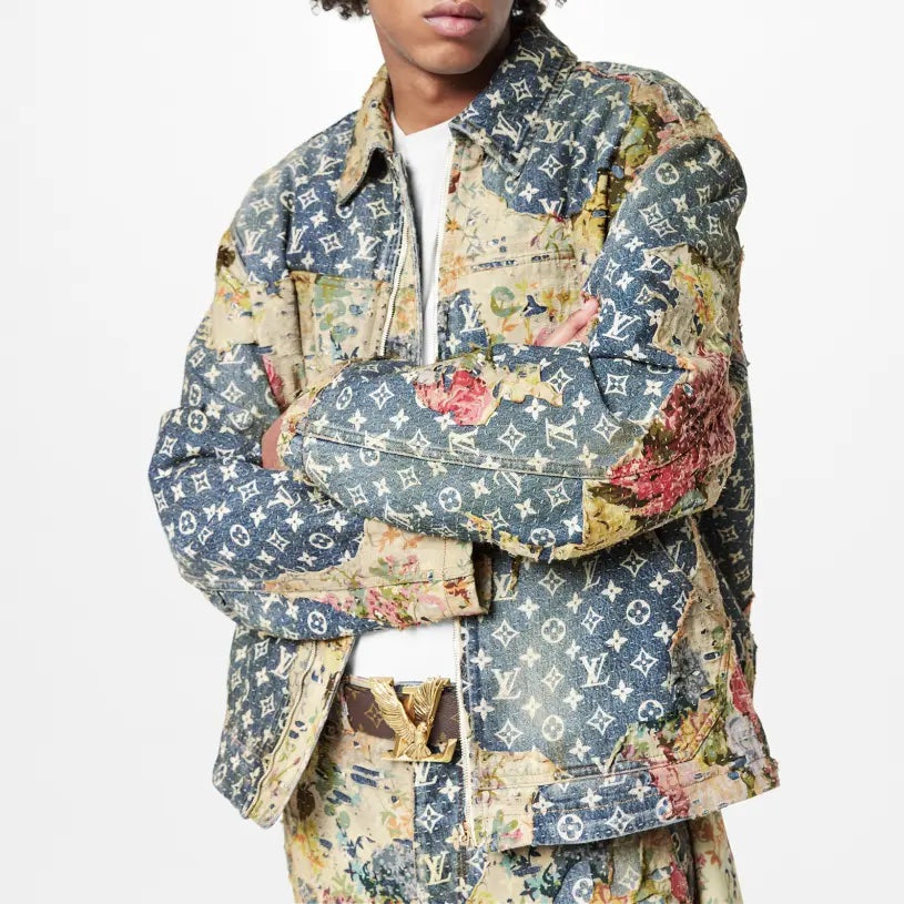 Louis Vuitton DENIM FLORAL WORKWEAR JACKET Monogram Apparel