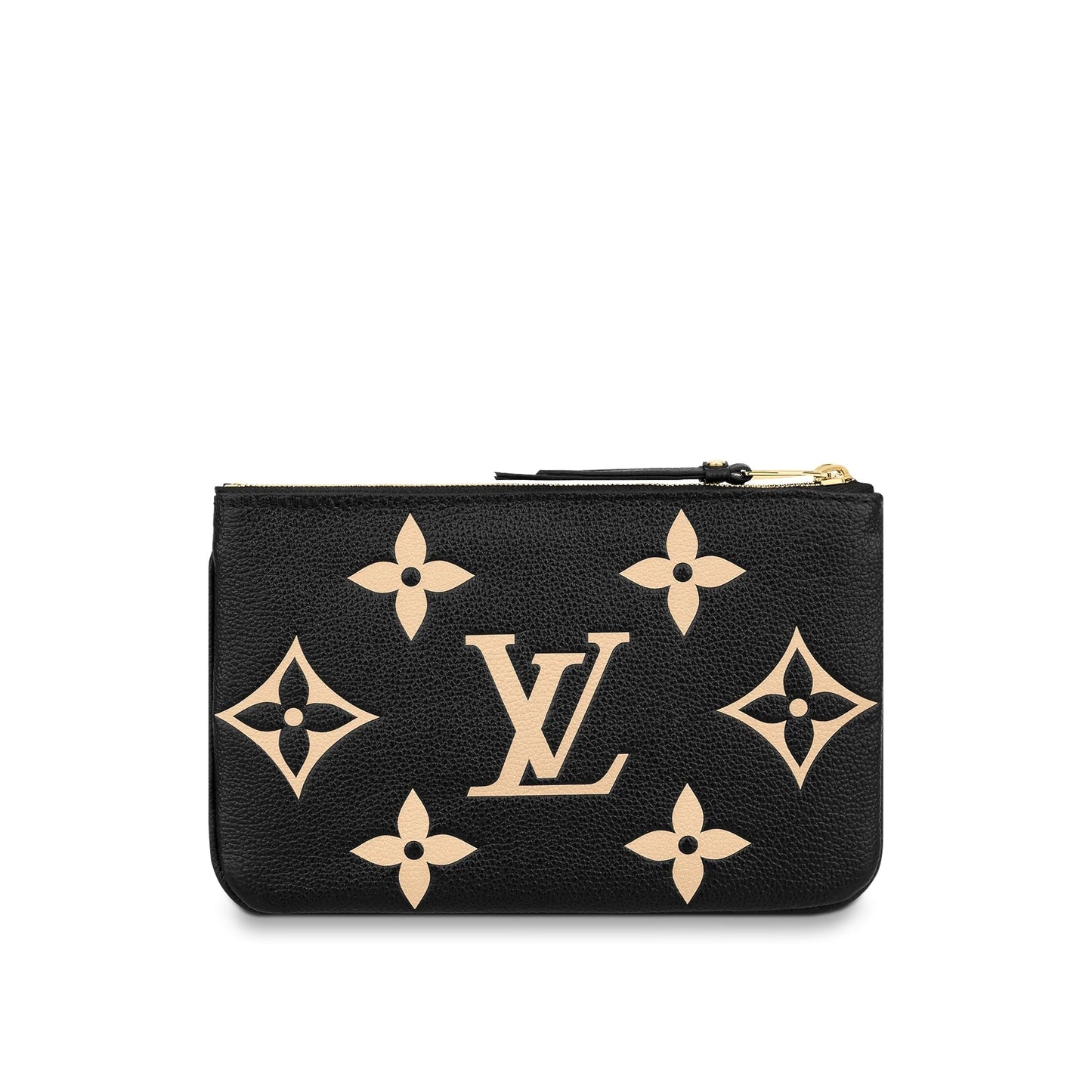 Louis Vuitton GIANT DOUBLE ZIP POCHETTE Monogram Empreinte Clutch Bag