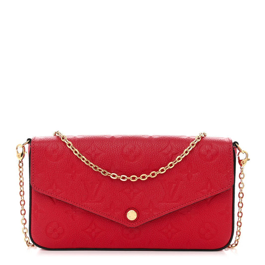 Louis Vuitton POCHETTE FELICIE Empreinte Leather Crossbody Bag