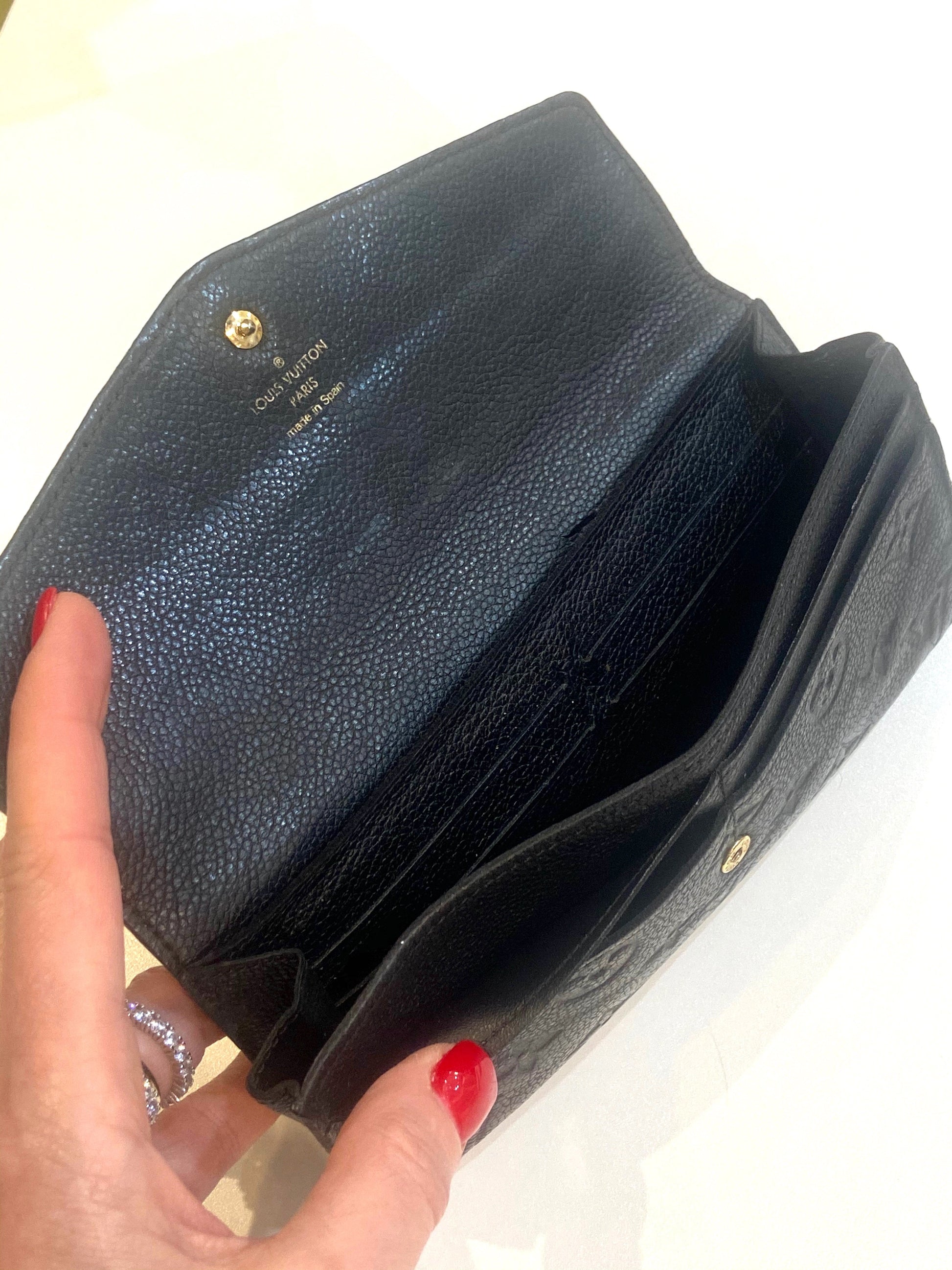 Louis Vuitton SARAH -HS Monogram Empreinte Leather Wallet Case