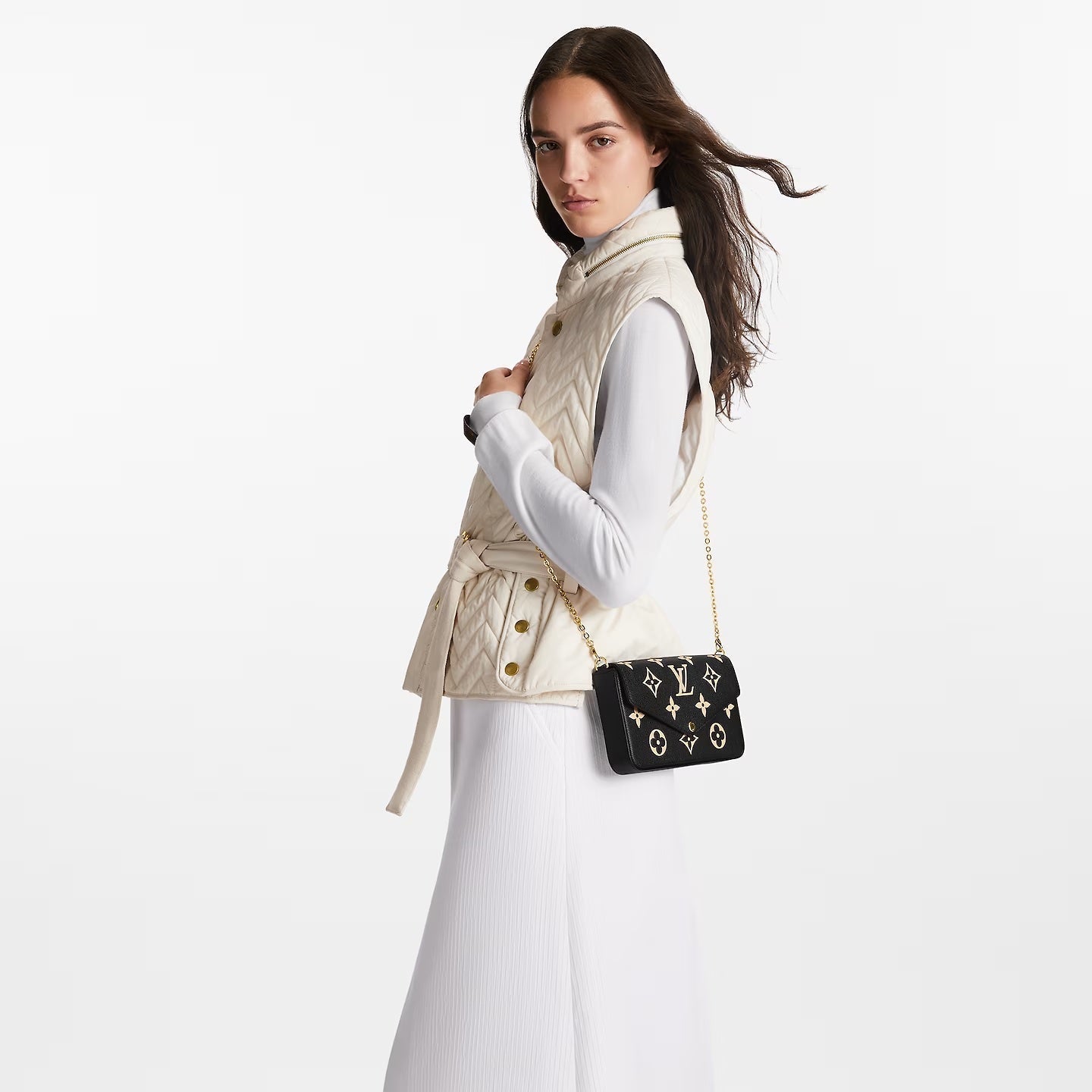 Louis Vuitton FÉLICIE POCHETTE Monogram Empreinte Leather Clutch Bag