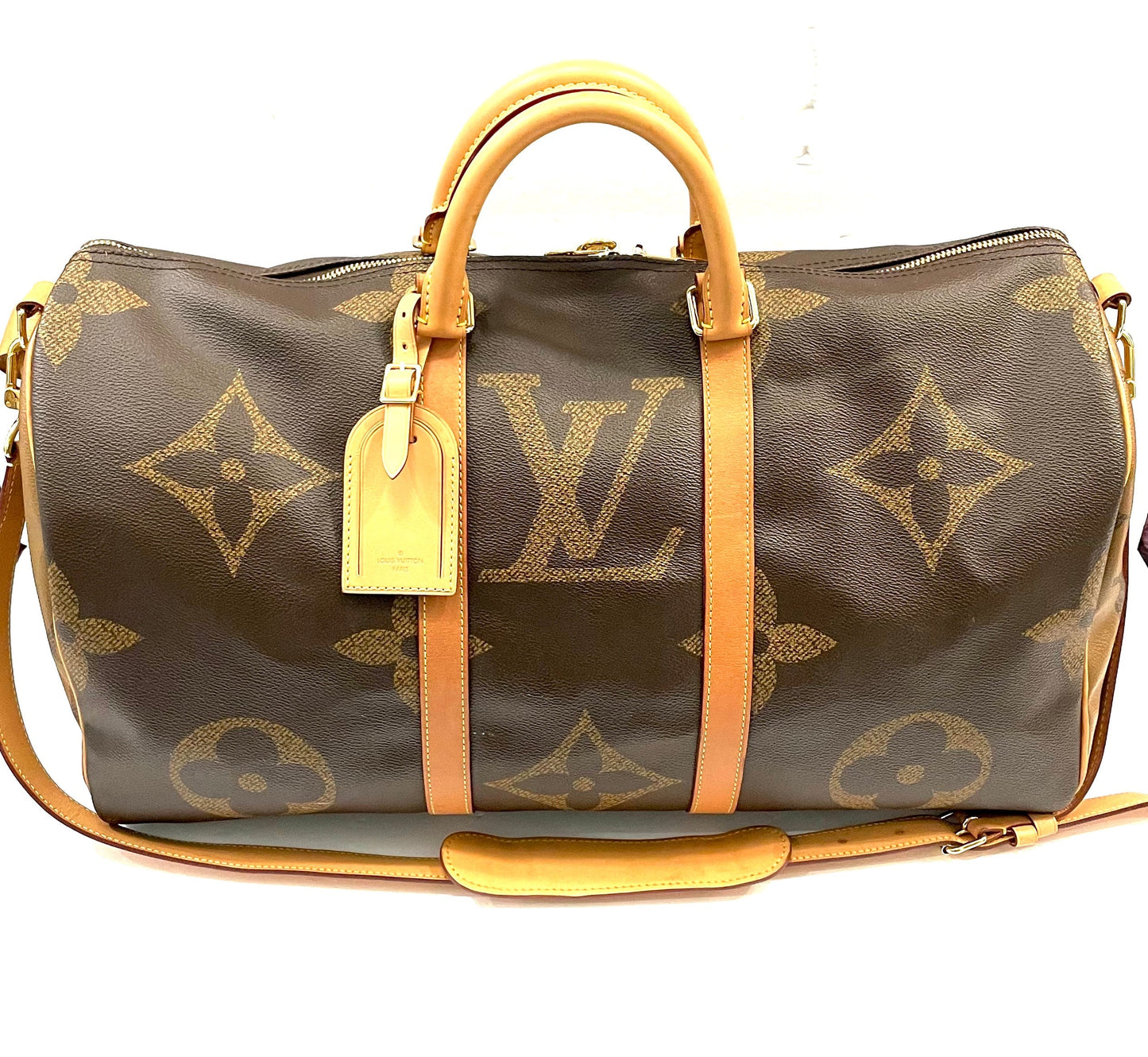 Louis Vuitton REVERSE GIANT KEEPALL 50 Monogram Travel Bag