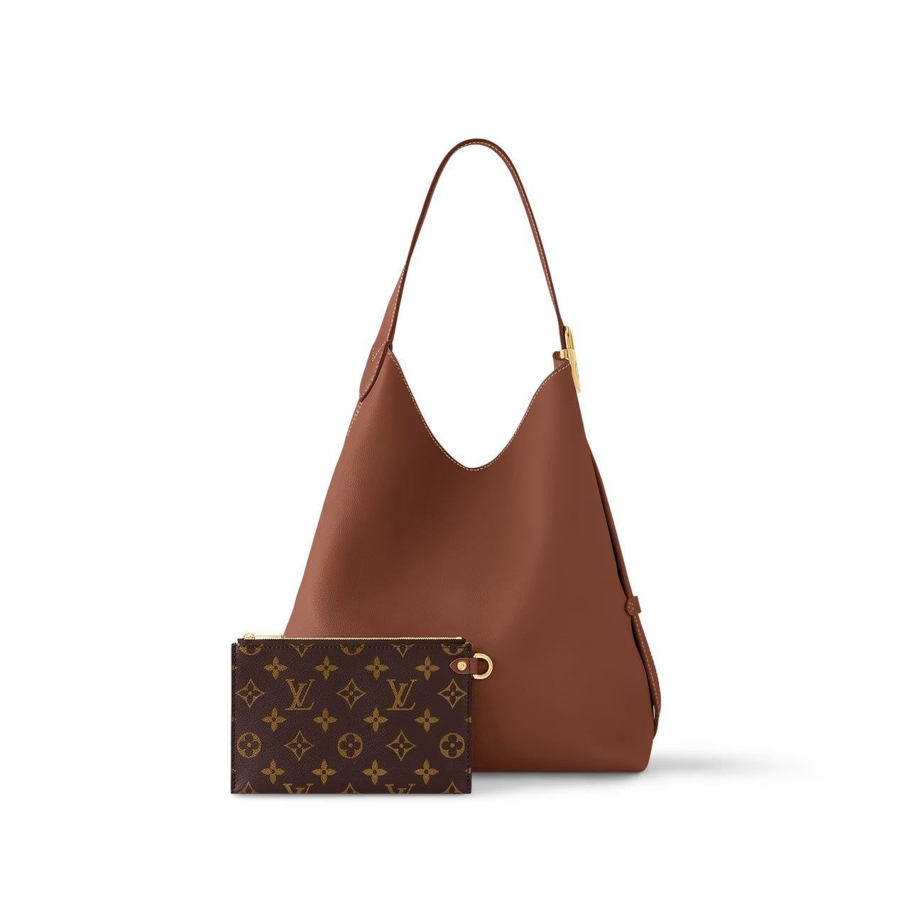 Louis Vuitton LOW KEY GRAINED MM Leather Calfskin Shoulder Bag