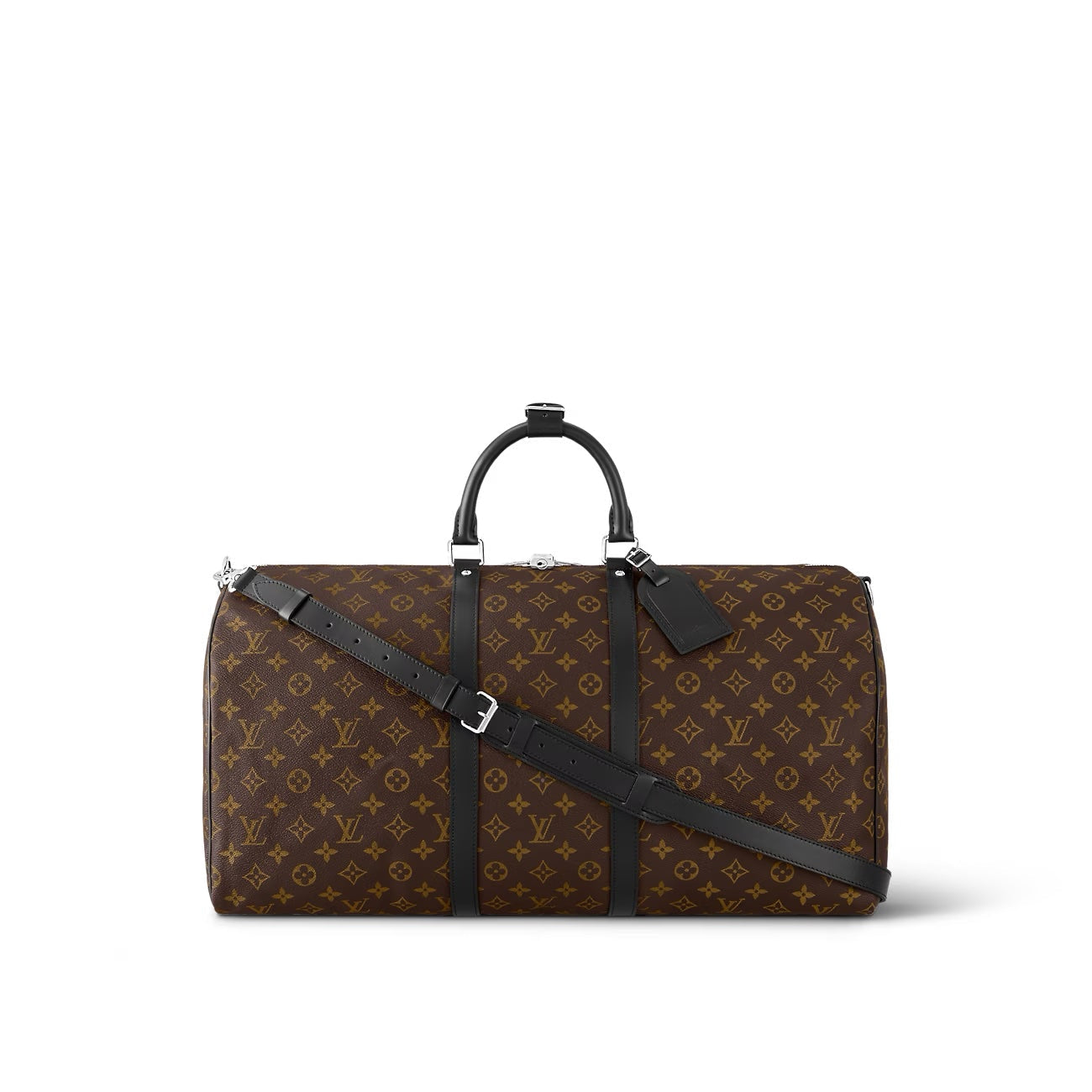 Louis Vuitton MACASSAR KEEPALL BANDOULIÈRE 55 Monogram Travel Bag