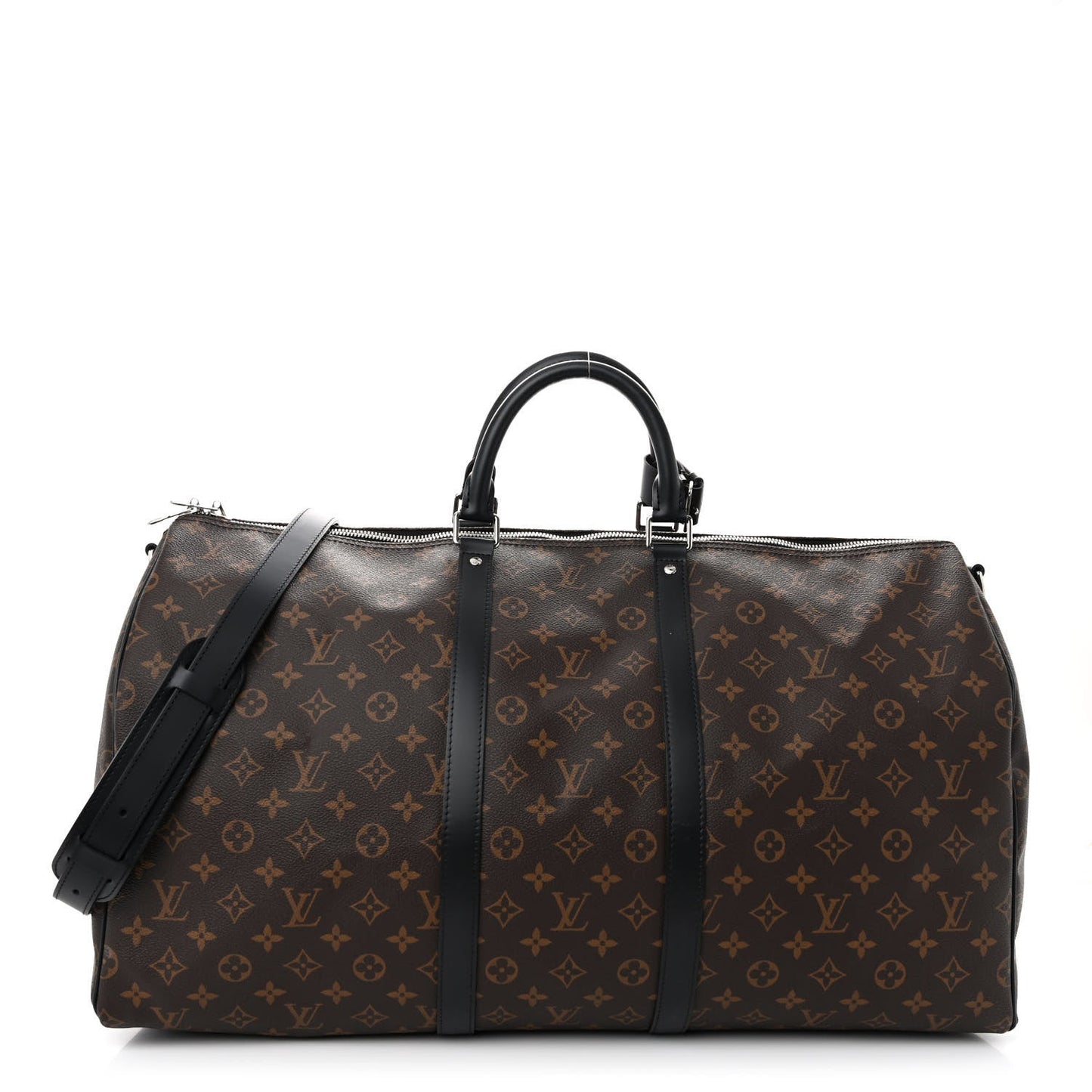 Louis Vuitton MACASSAR KEEPALL BANDOULIÈRE 55 Monogram Travel Bag