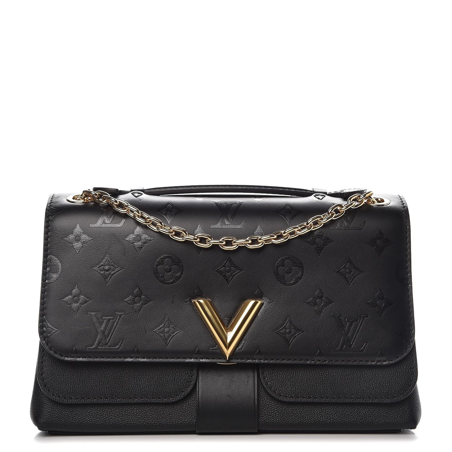 Louis Vuitton CUIR PLUME ECUME VERY Monogram Handbag