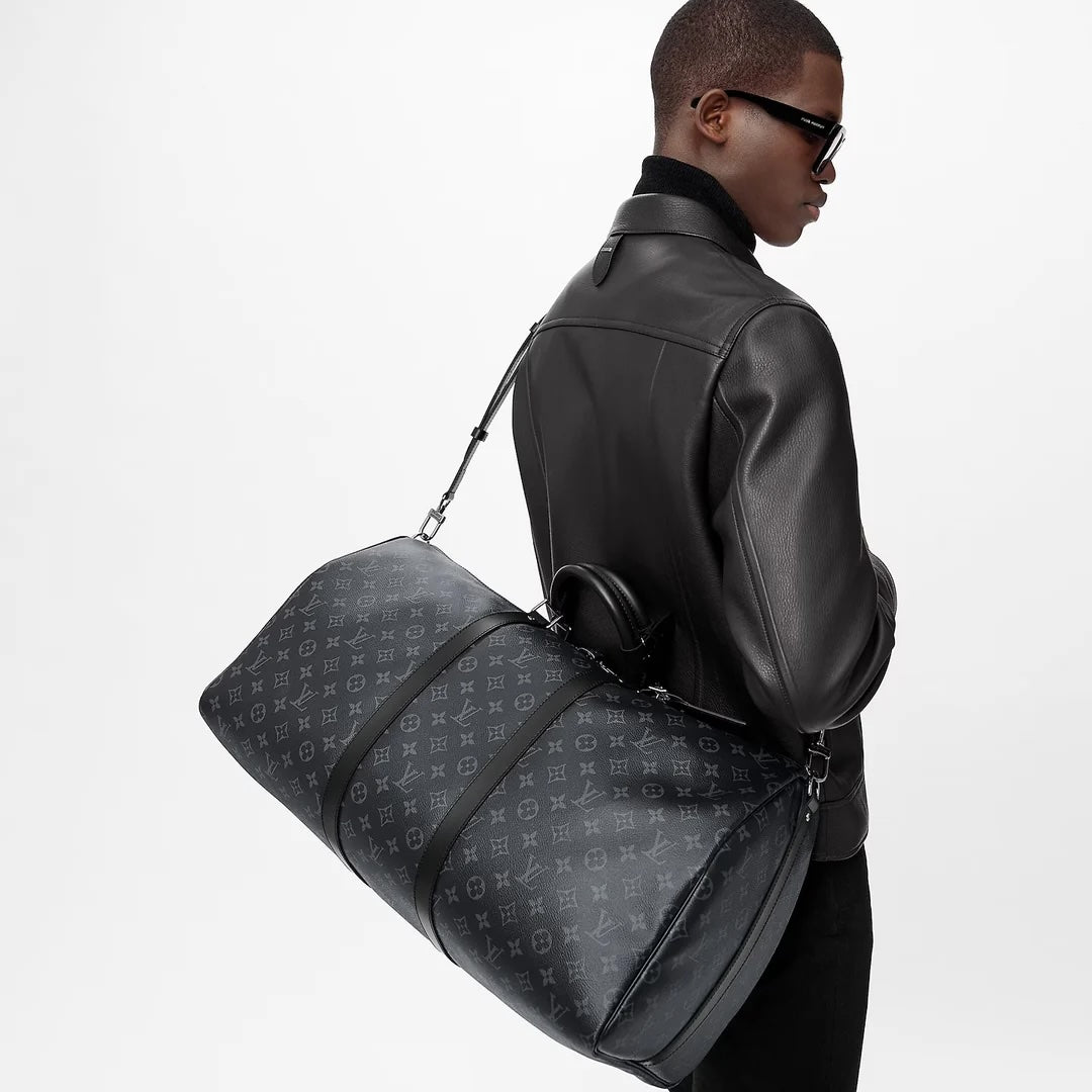 Louis Vuitton ECLIPSE KEEPALL BANDOULIÈRE 55 Monogram Travel Bag Bag 2