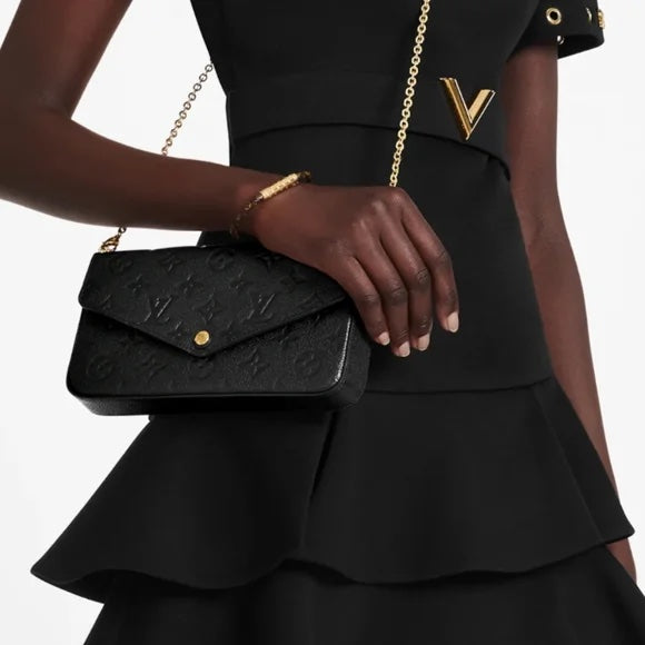Louis Vuitton FELICIE POCHETTE Monogram Empreinte Leather Crossbody Bag