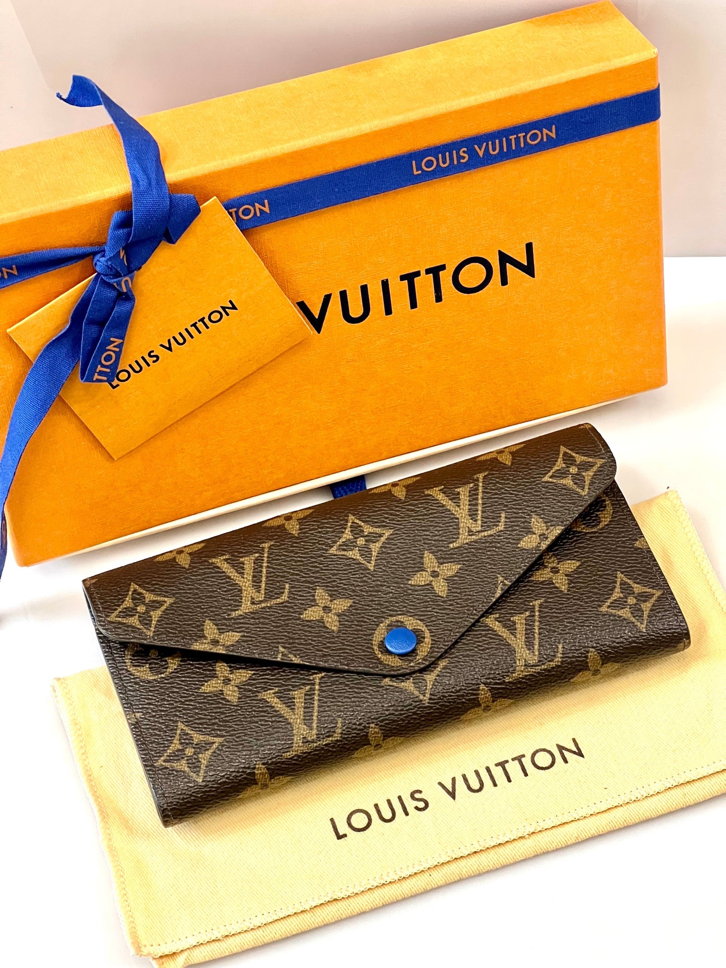 Louis Vuitton Monogram Josephine Blue Wallet Case