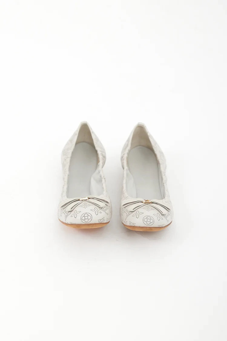 Louis Vuitton MAHINA BALLET FLATS Monogram Leather Shoes
