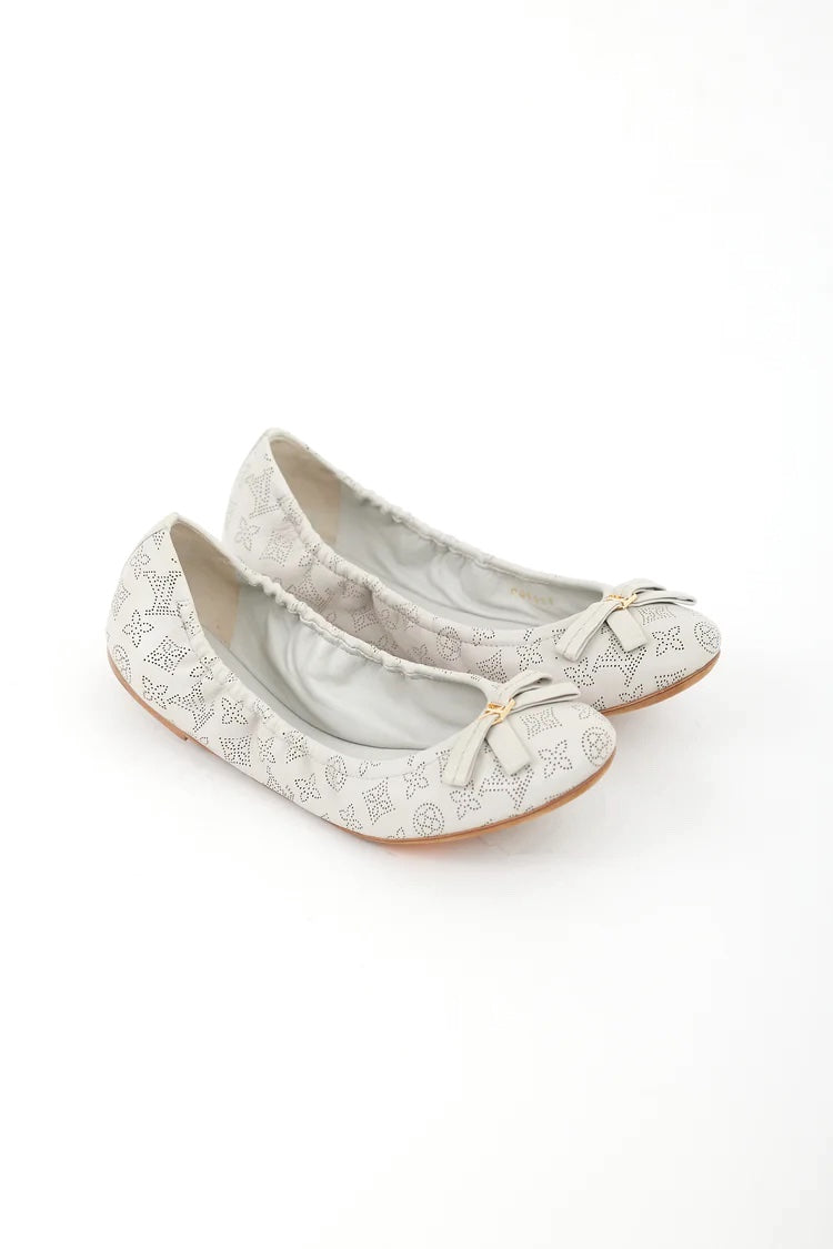 Louis Vuitton MAHINA BALLET FLATS Monogram Leather Shoes