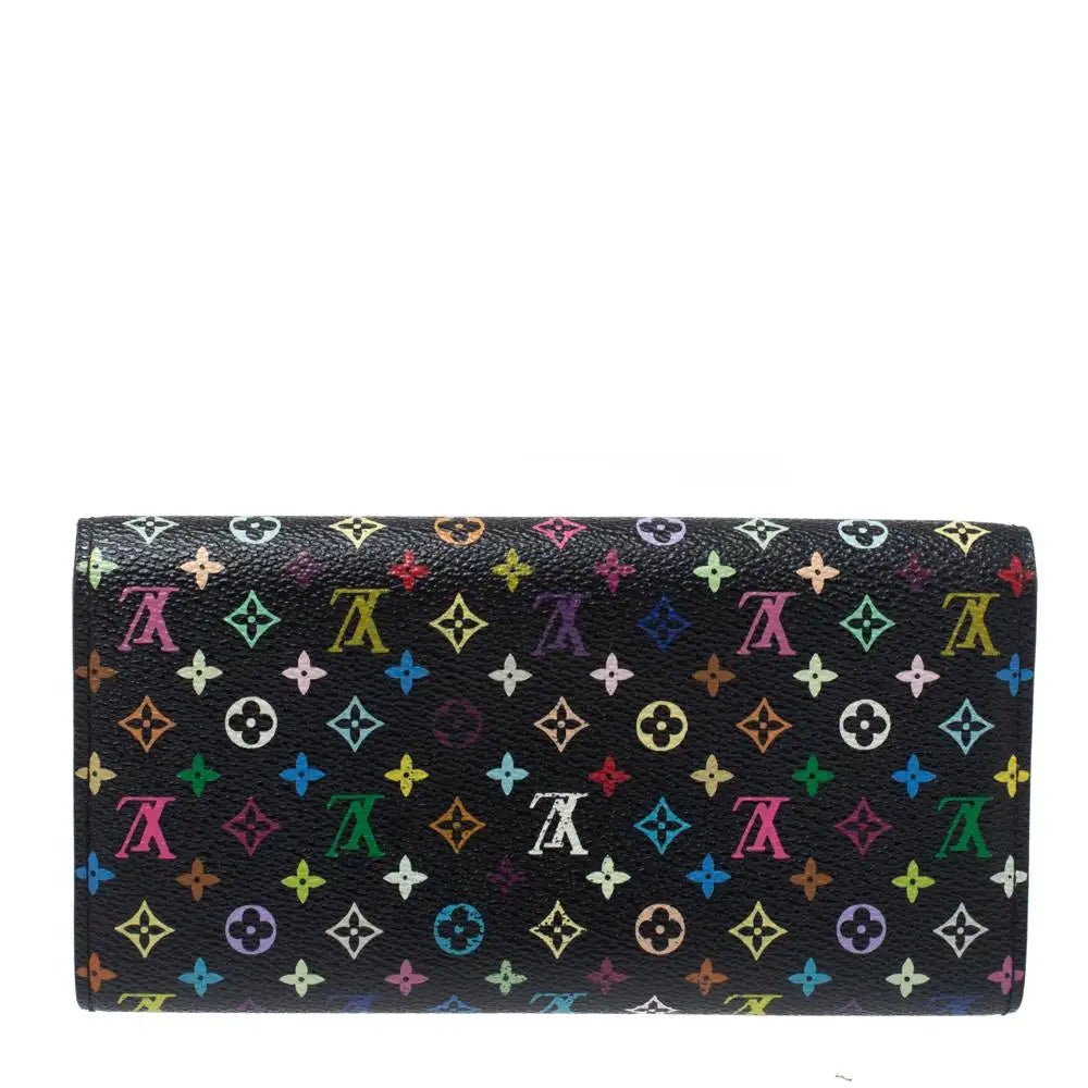Louis Vuitton SARAH Monogram Multicolor Wallet Case Wallet 1