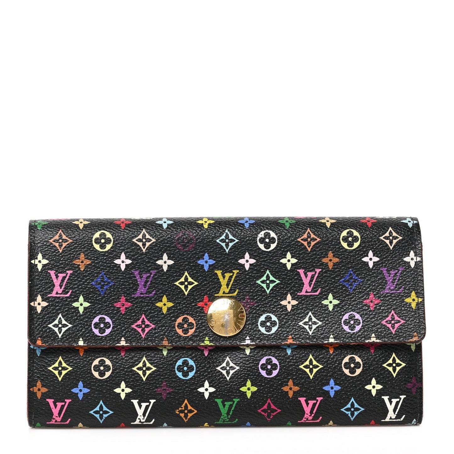 Louis Vuitton SARAH Monogram Multicolor Wallet Case Wallet 1