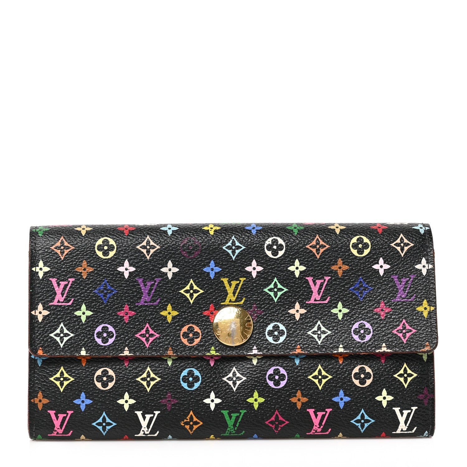 Louis Vuitton SARAH Monogram Multicolor Wallet Case Wallet 1