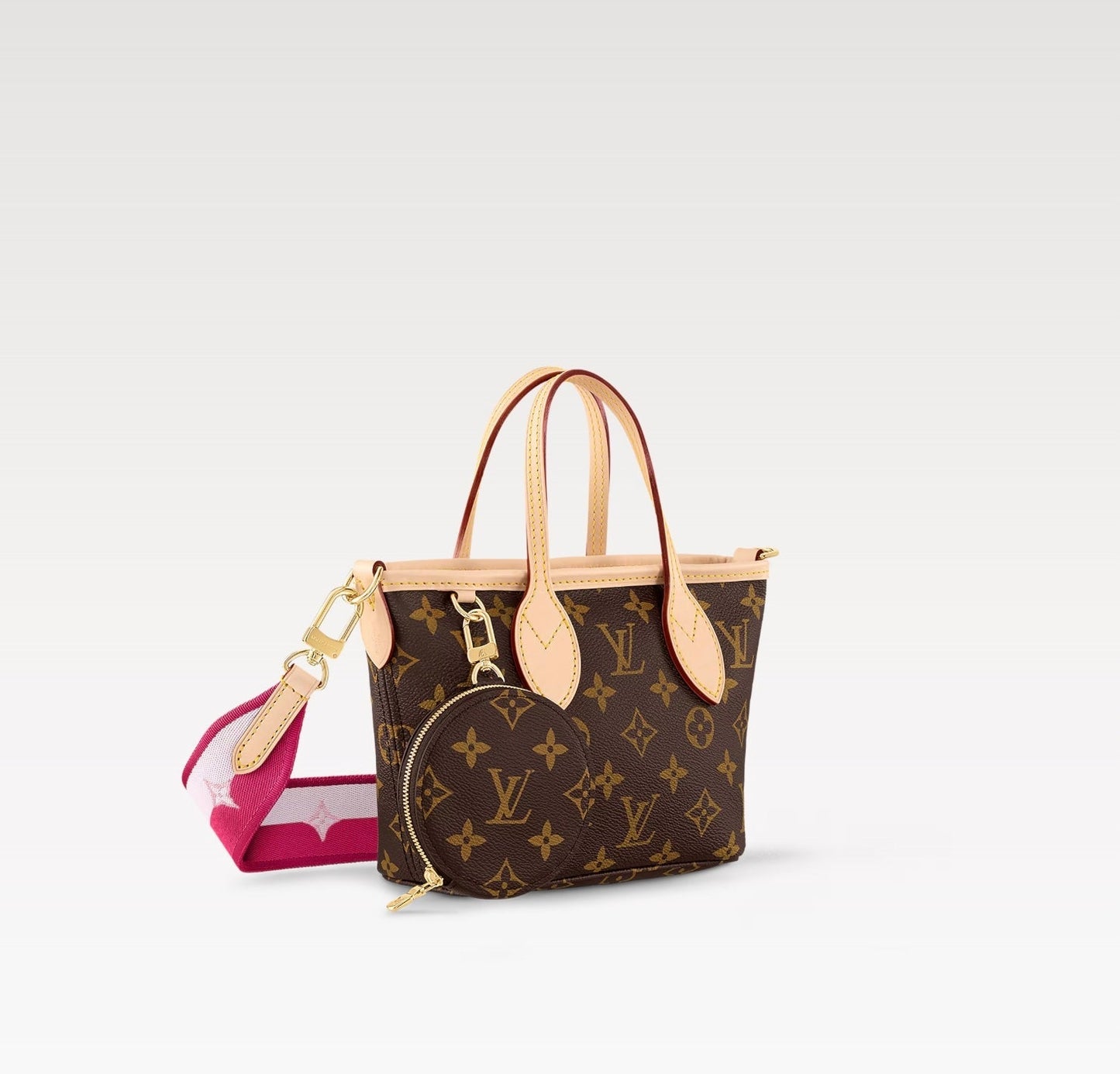 Louis Vuitton BB PEONY Monogram Pink Neverfull Tote Bag