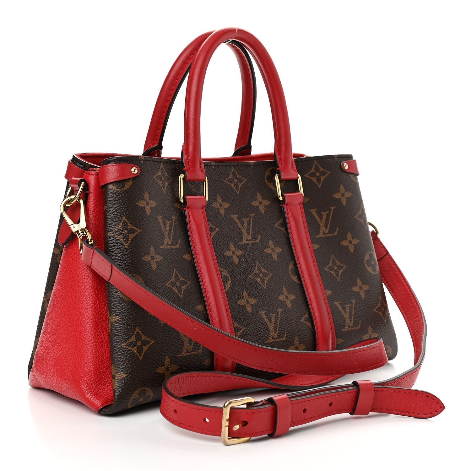 Louis Vuitton SOUFFLOT BB CERISE Monogram Handbag