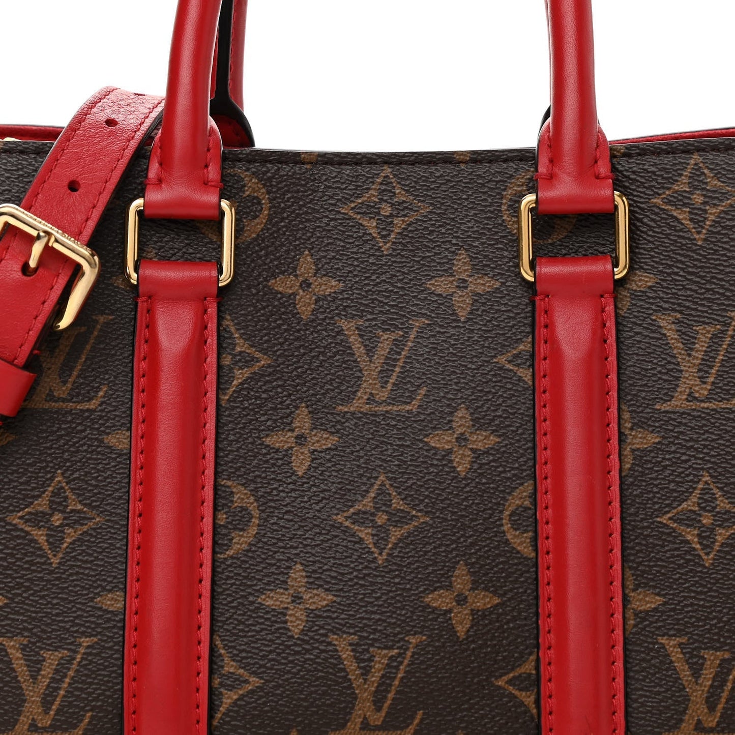 Louis Vuitton SOUFFLOT BB CERISE Monogram Handbag
