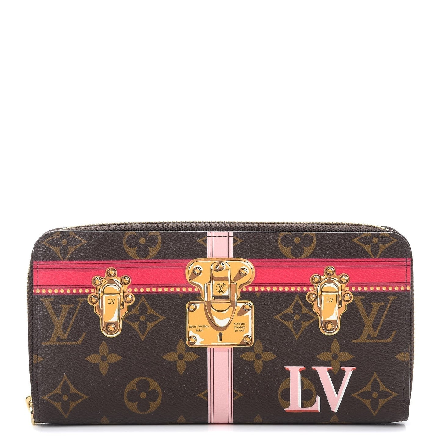Louis Vuitton SUMMER TRUNKS ZIPPY Monogram Wallet Case