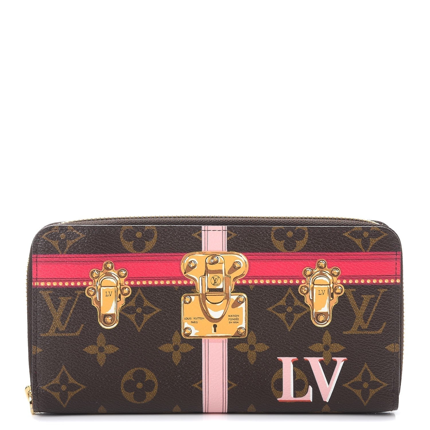 Louis Vuitton SUMMER TRUNKS ZIPPY Monogram Wallet Case
