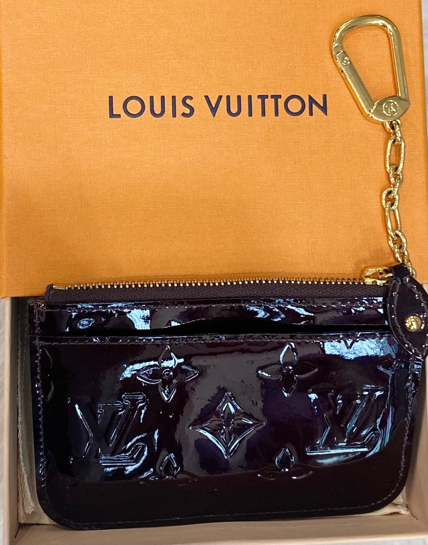 Louis Vuitton Monogram Vernis Key Pouch Wallet Case