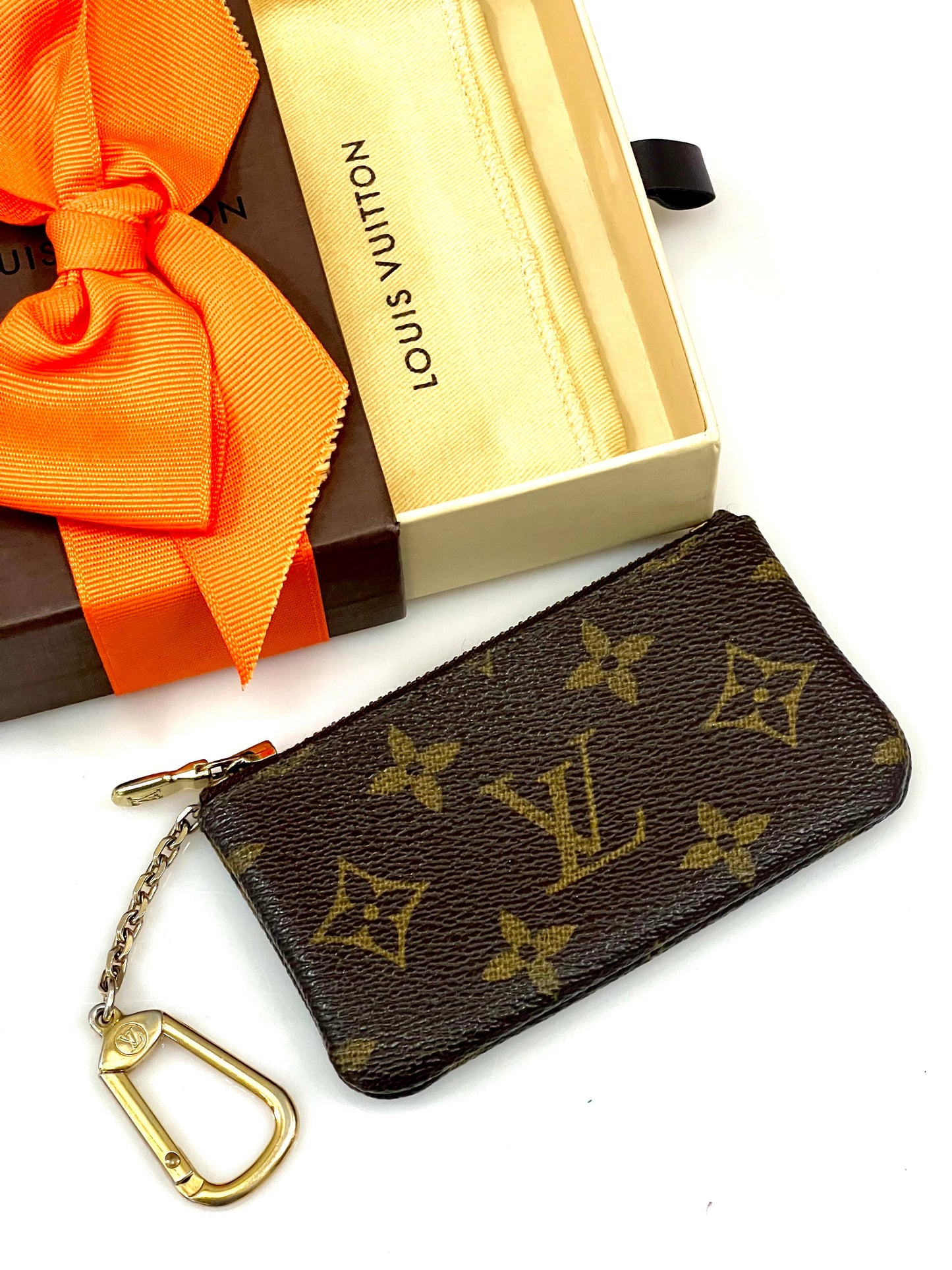 Louis Vuitton POCHETTE CLES Monogram Key Pouch Wallet Case
